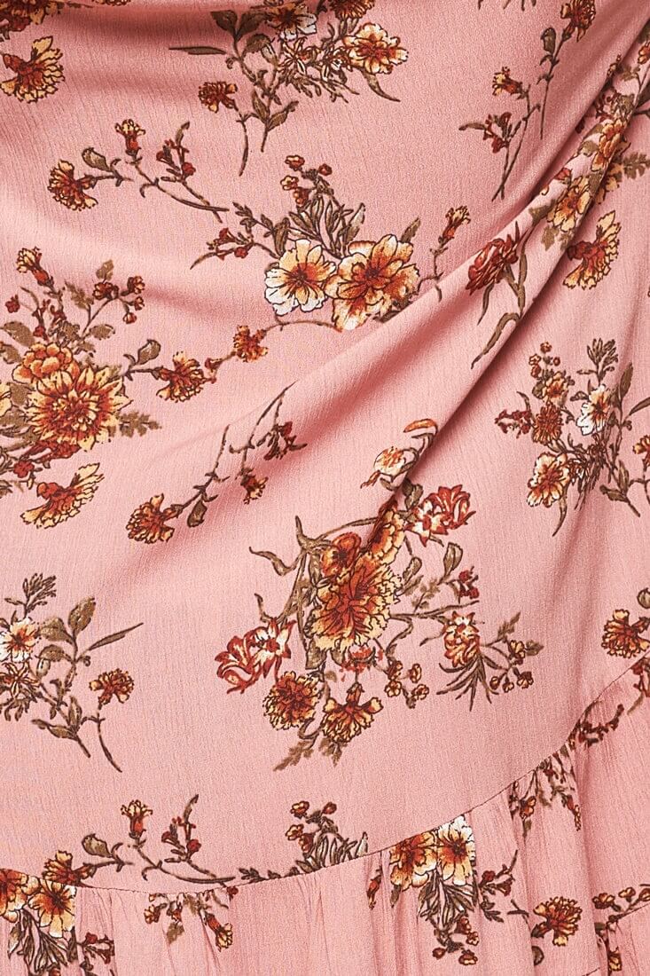 Joyce Floral Hippie Loose Fit Dress Rose - Image 6