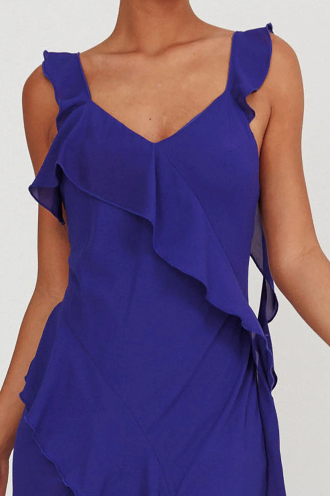 Joyride Ruffle Maxi Dress Royal Blue - Image 5