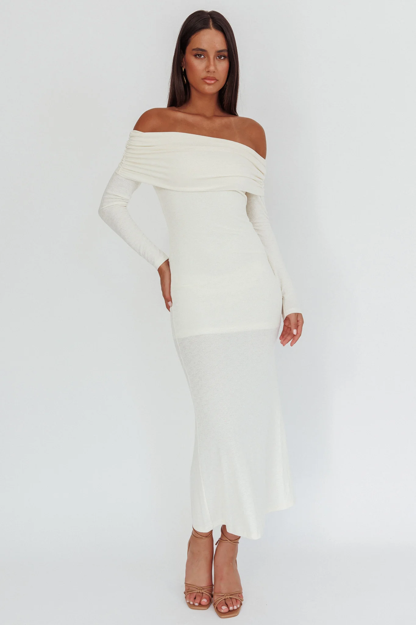 Juju Off-Shoulder Maxi Dress White - Image 5