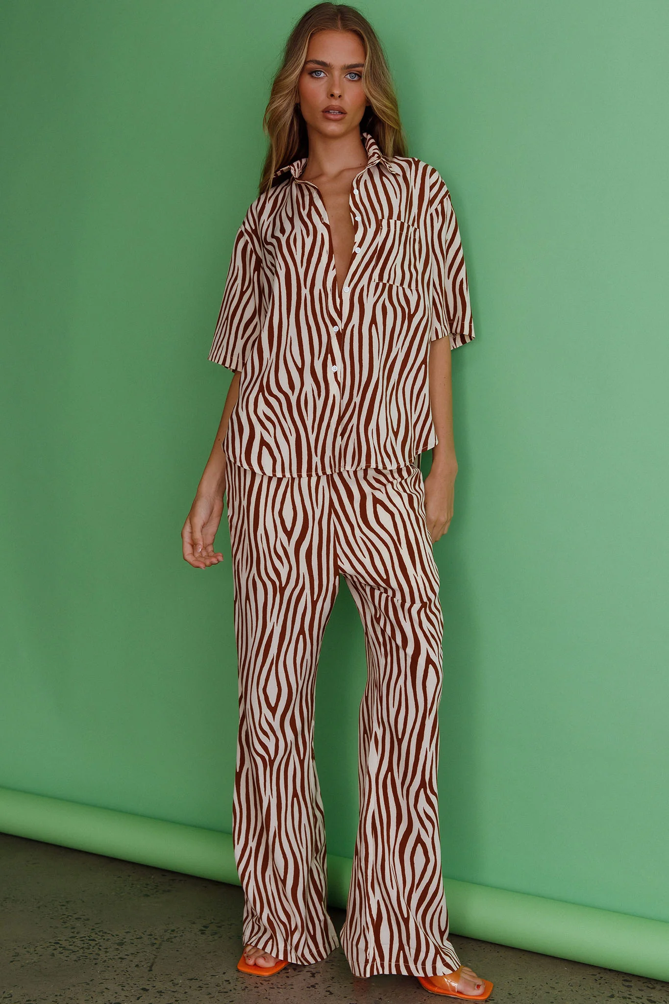 Just A Hunch Pants Zebra Brown - Image 3