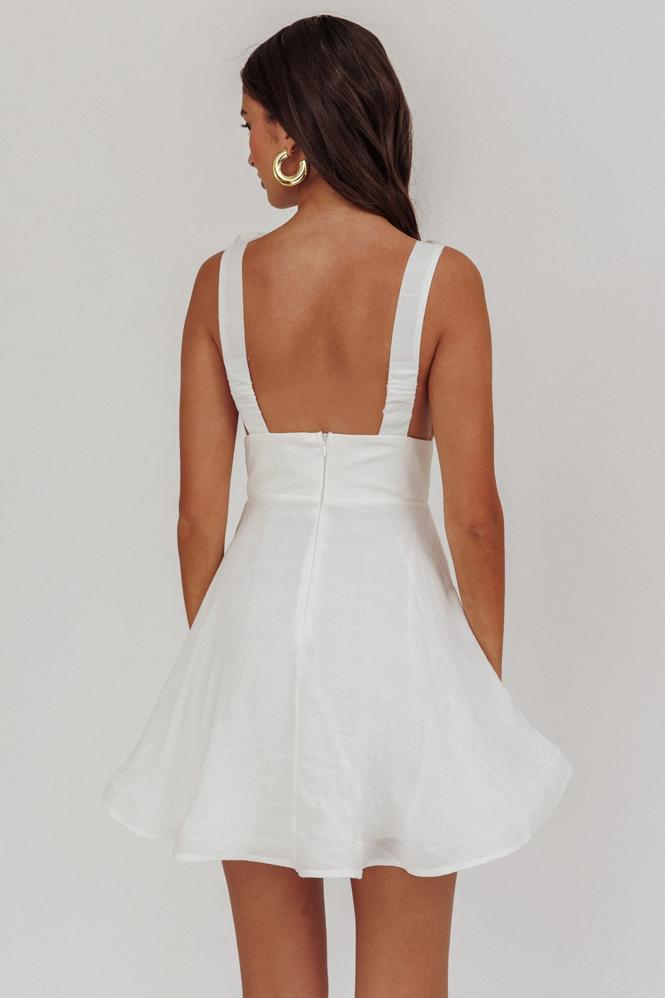 Kalinda Detachable Rose Mini Dress White - Image 2