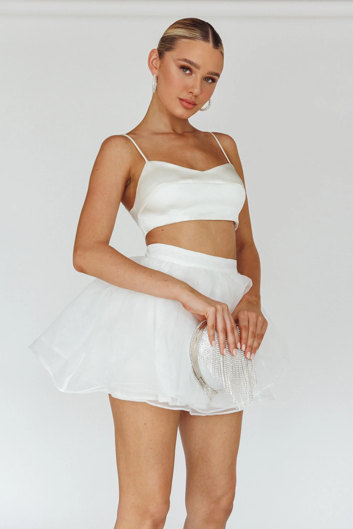 Karrie Layered Ballet Mini Skirt White - Image 8