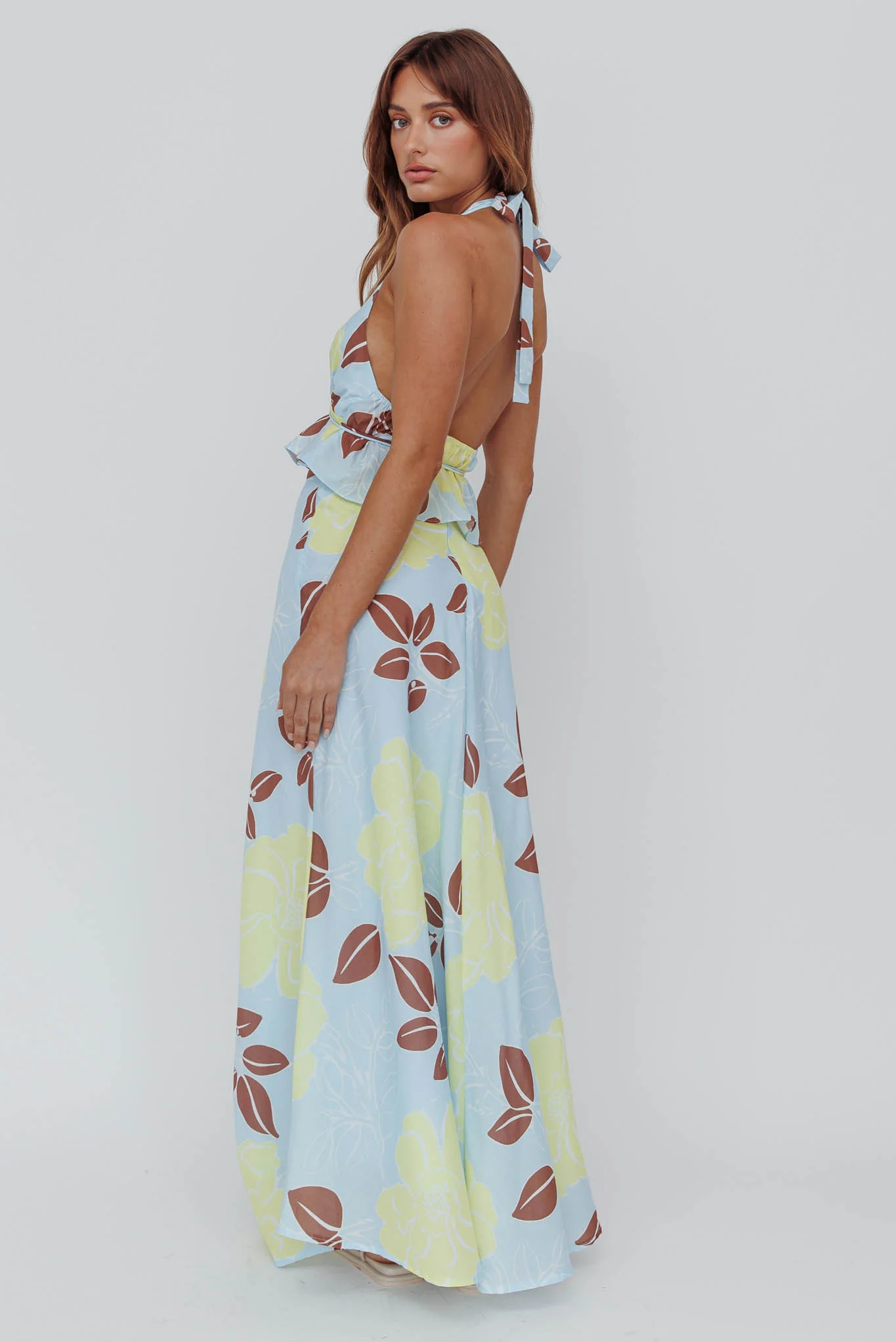 Kika Maxi Skirt Floral Blue - Image 3