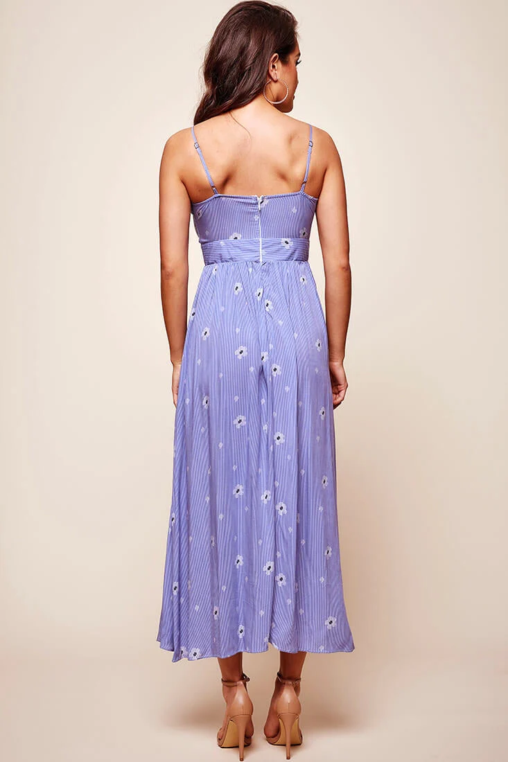 Kiki Thin Stripe Maxi Dress Light Blue - Image 5