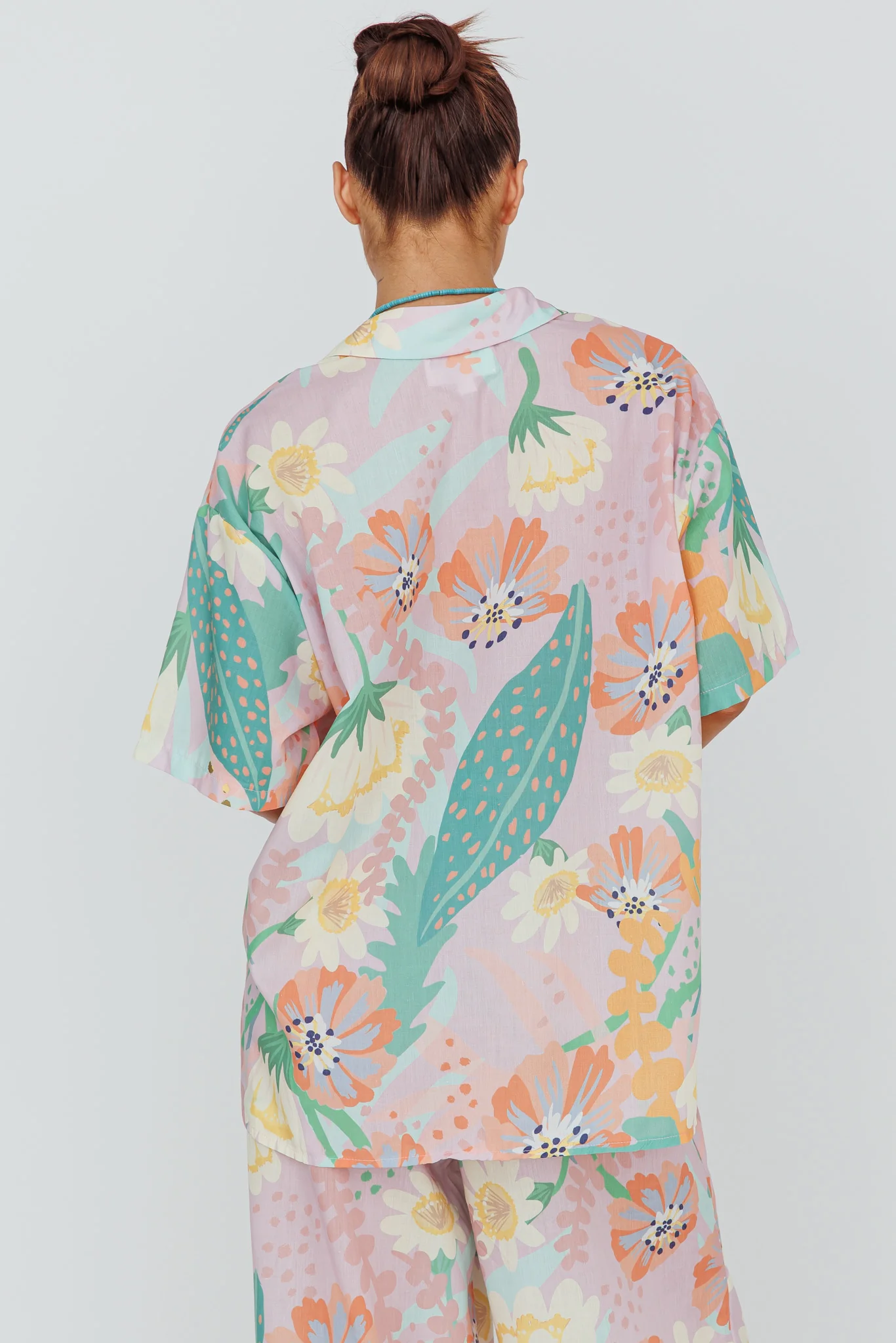 Kiko Button-Up Shirt Print Pink Multi - Image 2