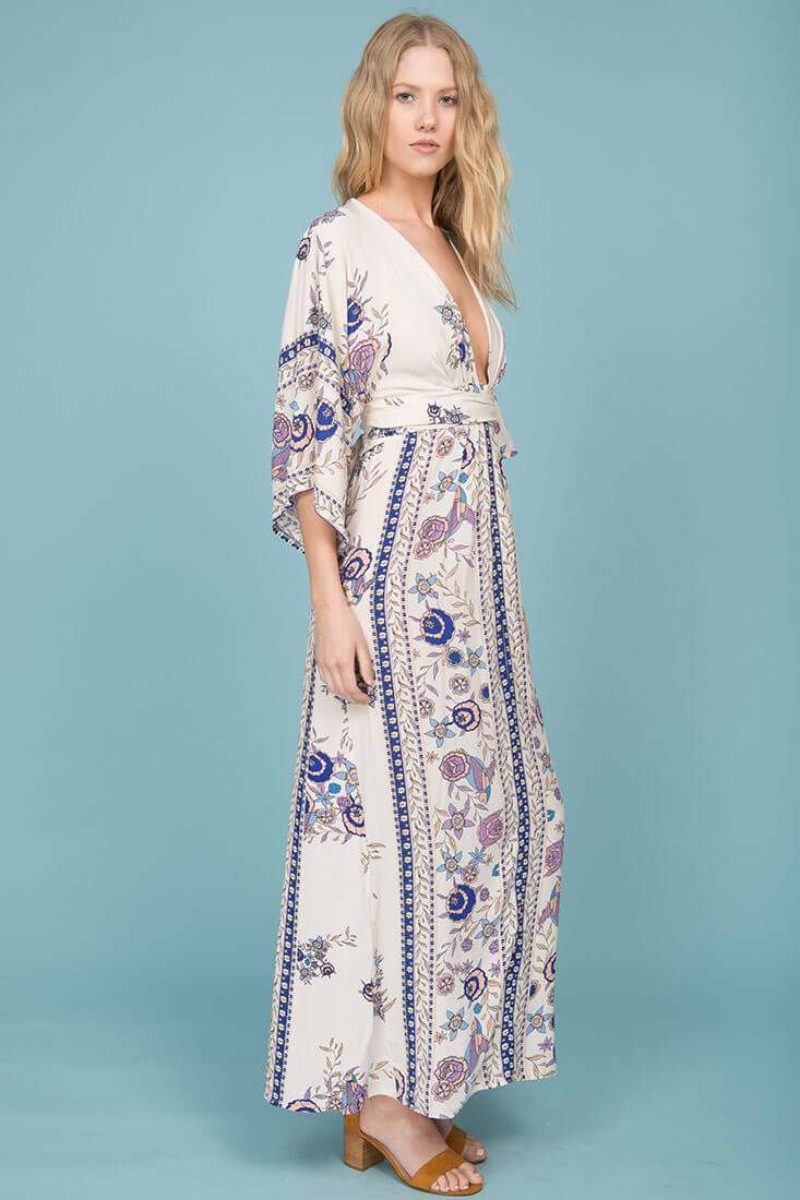 Kira Zip Up Maxi Dress Lily Purple - Image 3