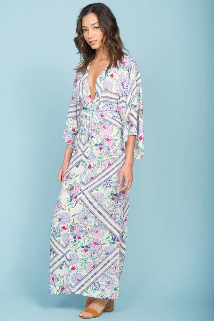 Kira Zip Up Maxi Dress Green - Image 3