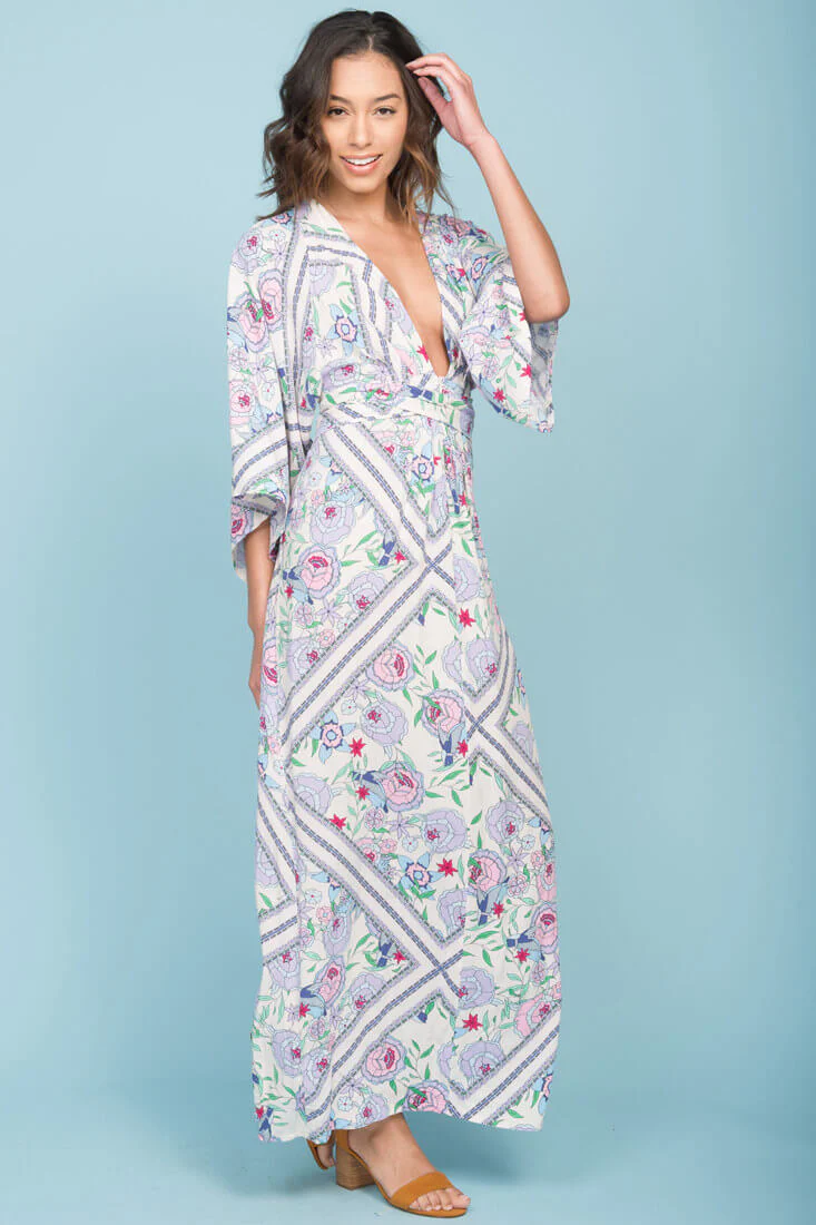 Kira Zip Up Maxi Dress Green - Image 4