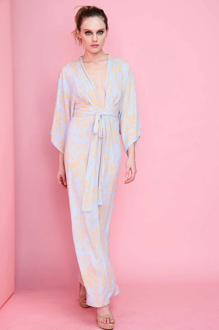 Kira Summer Maxi Dress Orange - Image 2