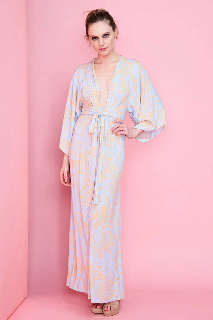 Kira Summer Maxi Dress Orange - Image 3