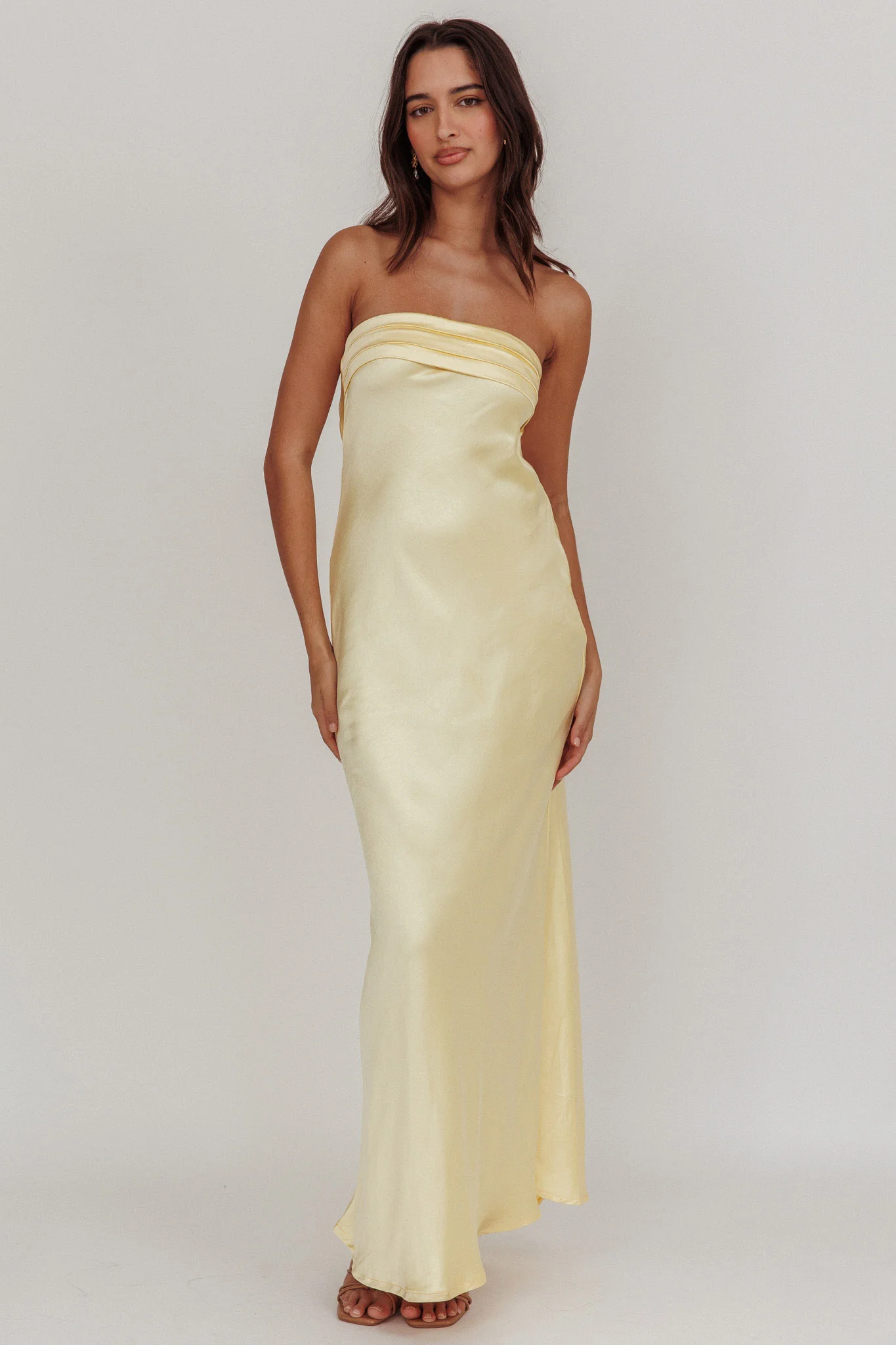 Kona Strapless Open Back Maxi Dress Butter - Image 3