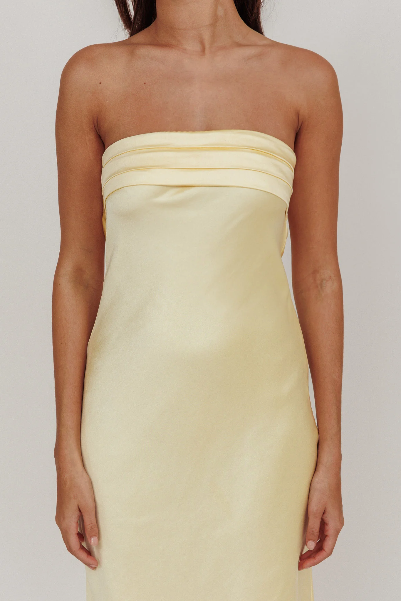 Kona Strapless Open Back Maxi Dress Butter - Image 5