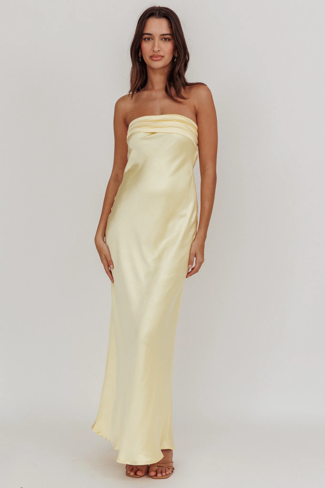Kona Strapless Open Back Maxi Dress Butter - Image 6
