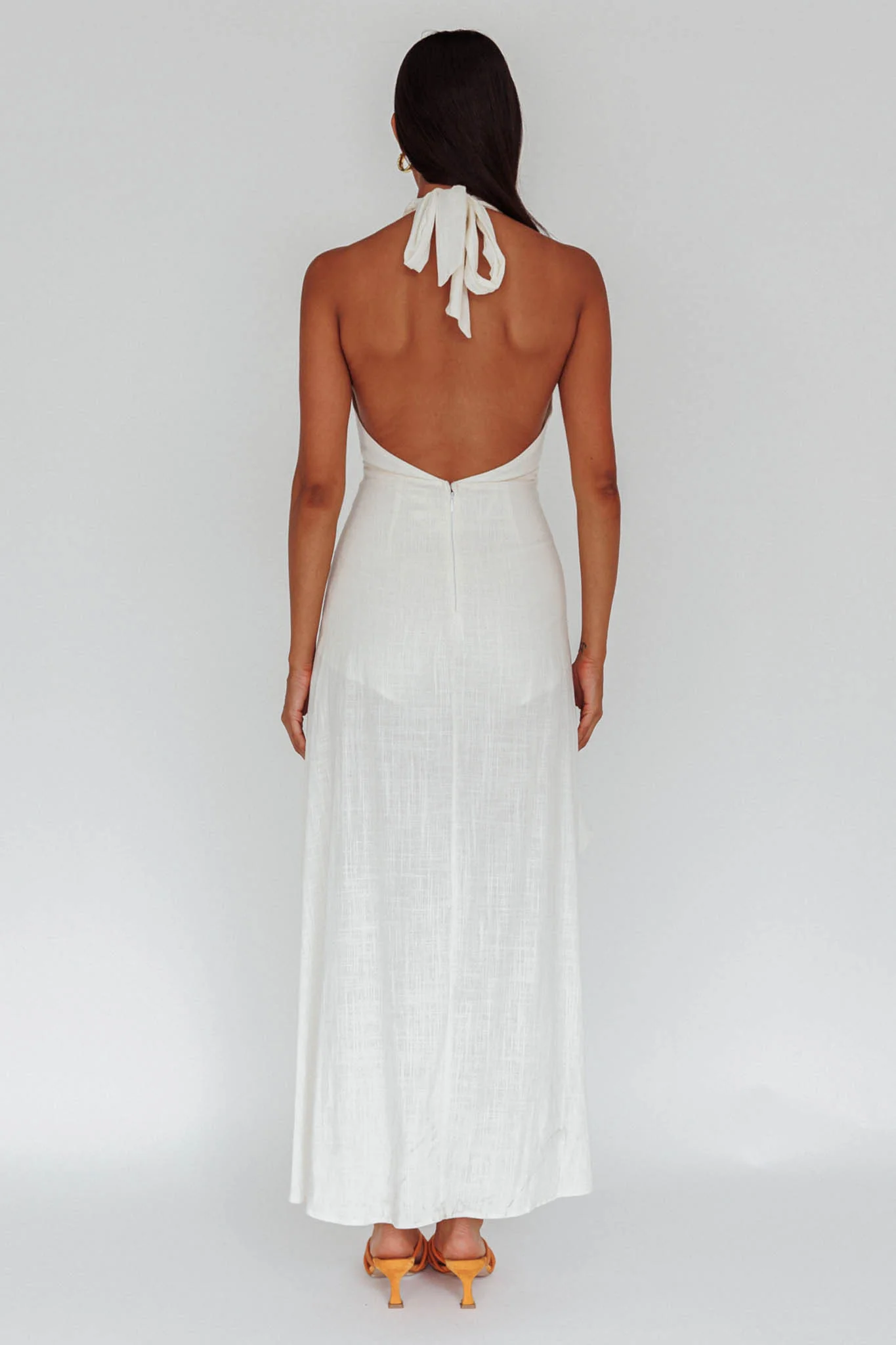 La Habra Halterneck Romper White - Image 3