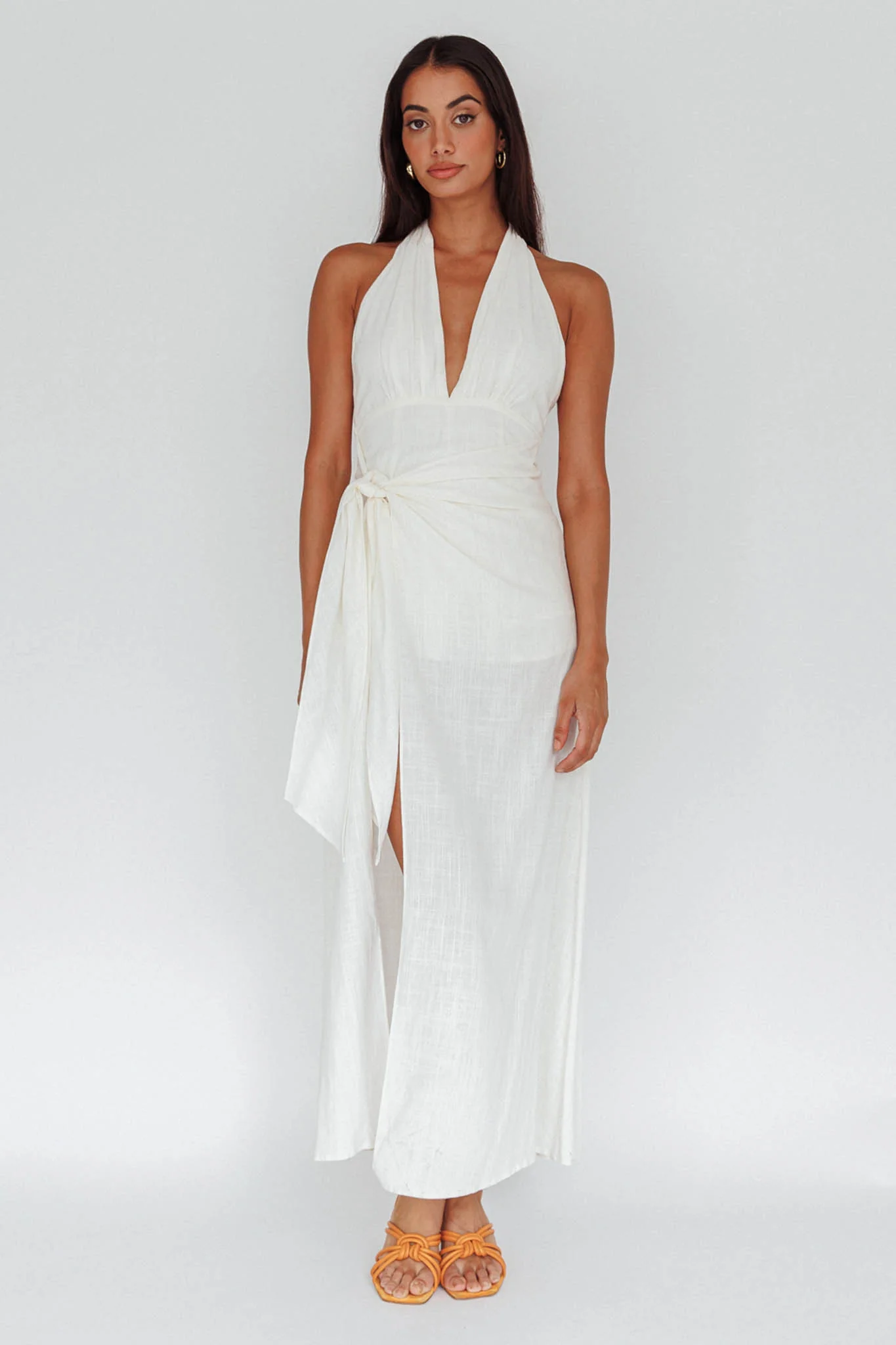 La Habra Halterneck Romper White - Image 7