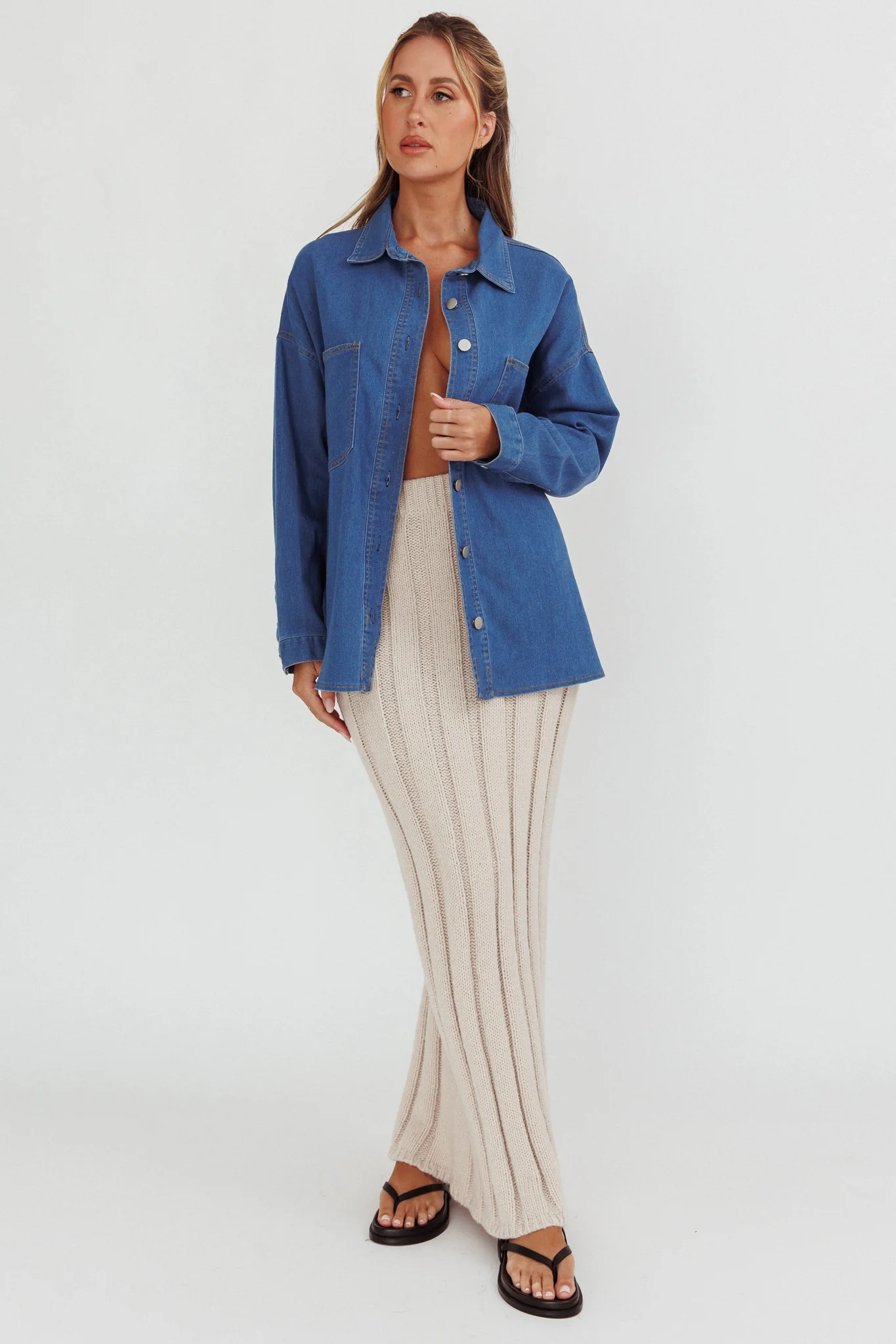 Lake Days Chest Pocket Shirt Indigo - Image 3