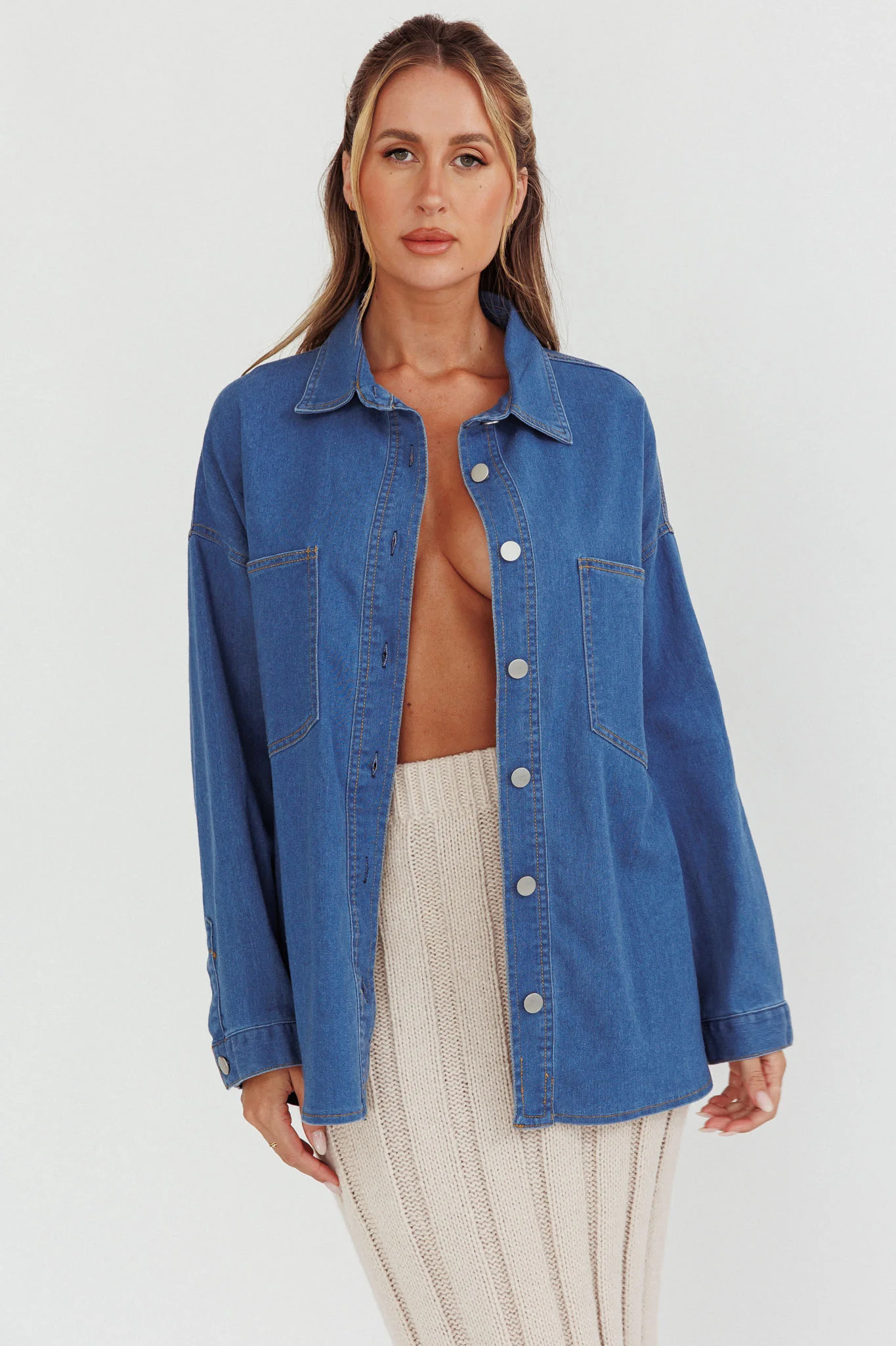 Lake Days Chest Pocket Shirt Indigo - Image 5