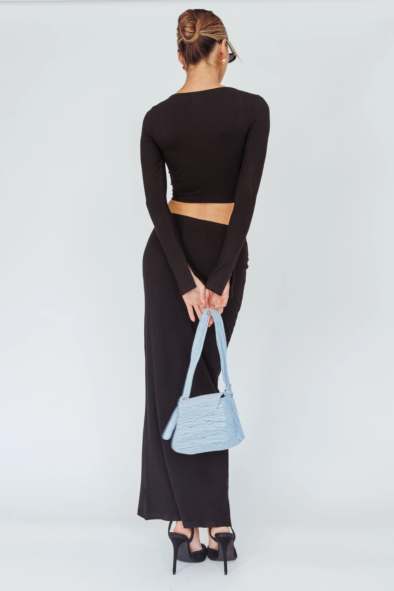 Lauryn Stretch Maxi Skirt Black - Image 3