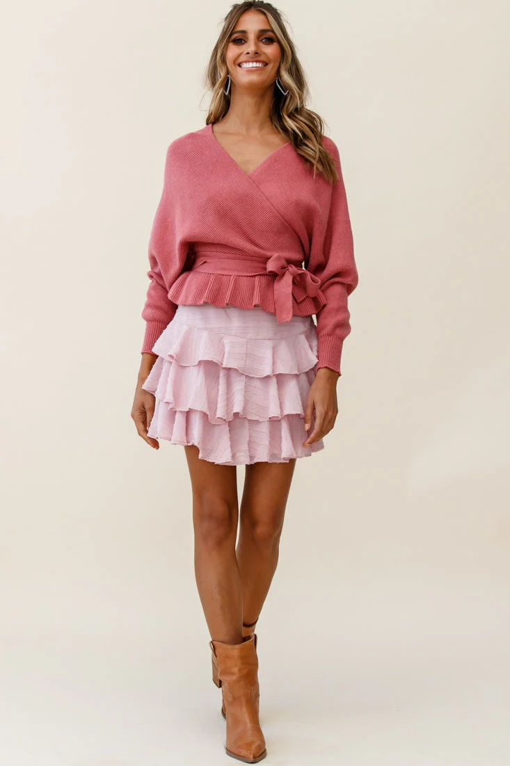 Let Them Eat Cake Triple Ruffle Skirt Blush - Image 5