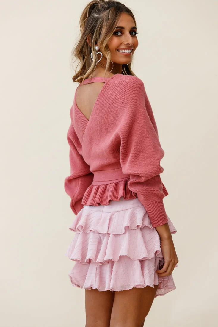 Let Them Eat Cake Triple Ruffle Skirt Blush - Image 8
