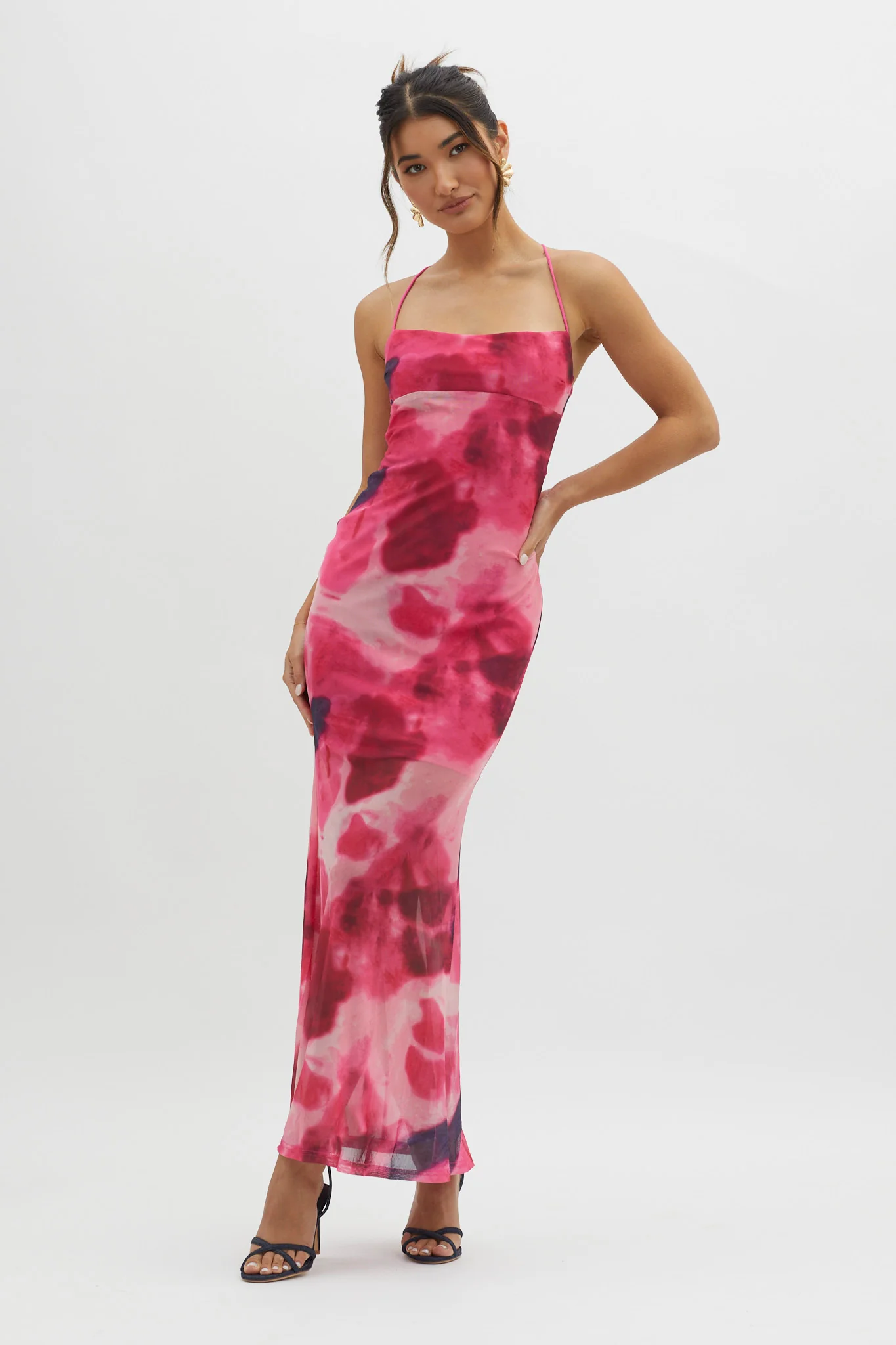 Letting Go Tie-Up Back Maxi Dress Red - Image 5