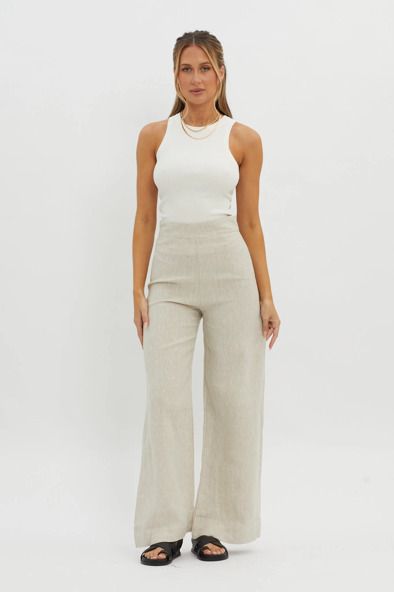 Level Up Ribbed Top White - Image 3