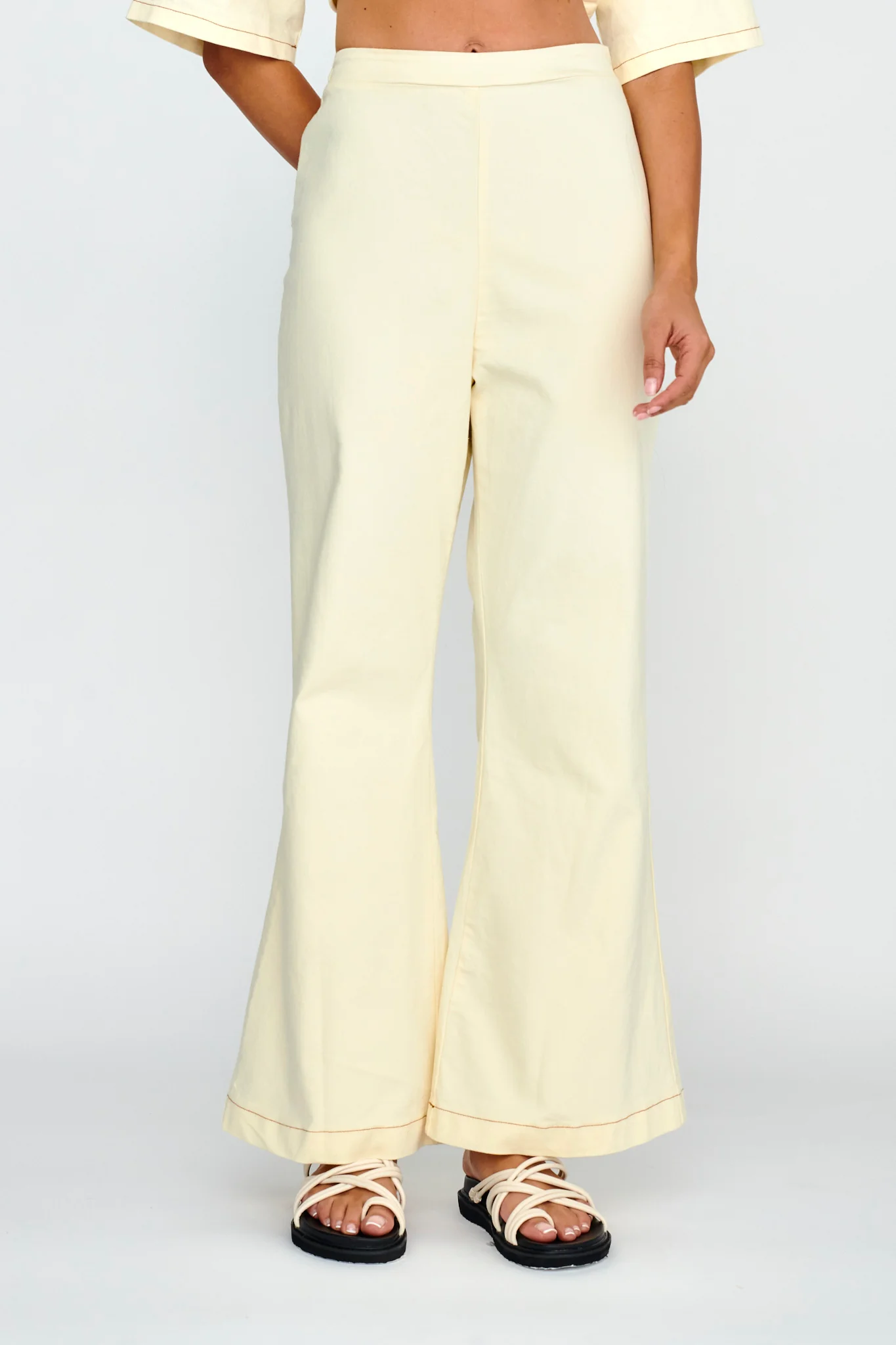 Light Aura Long Pants Buttermilk - Image 3