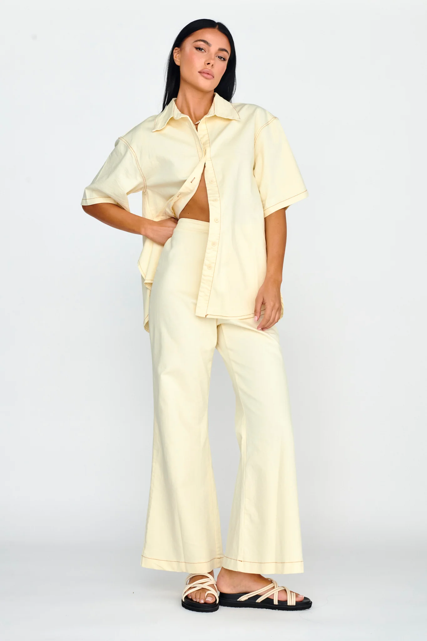 Light Aura Long Pants Buttermilk - Image 5