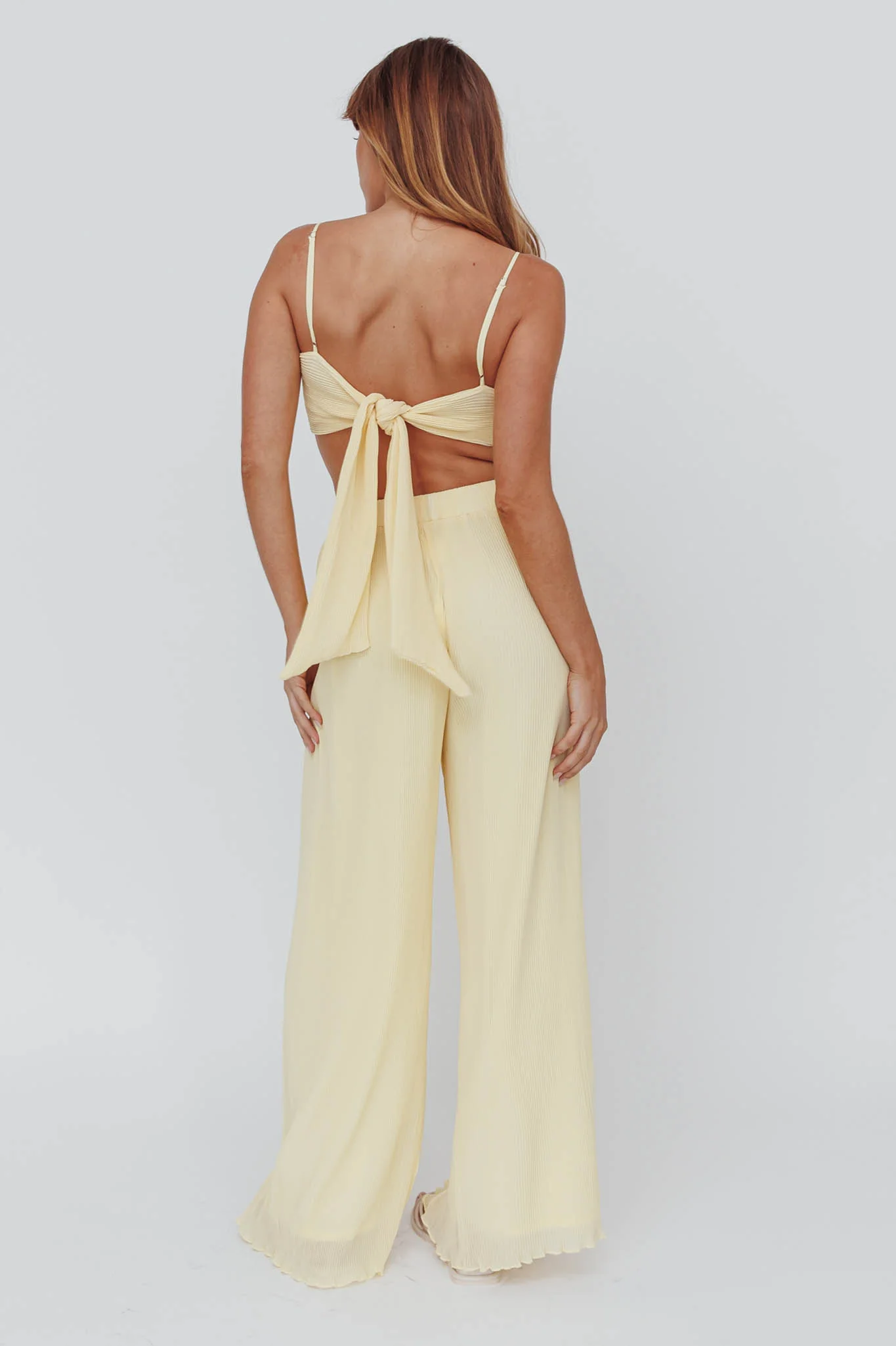 Light Energy Accordion Pleat Pants Lemon - Image 2