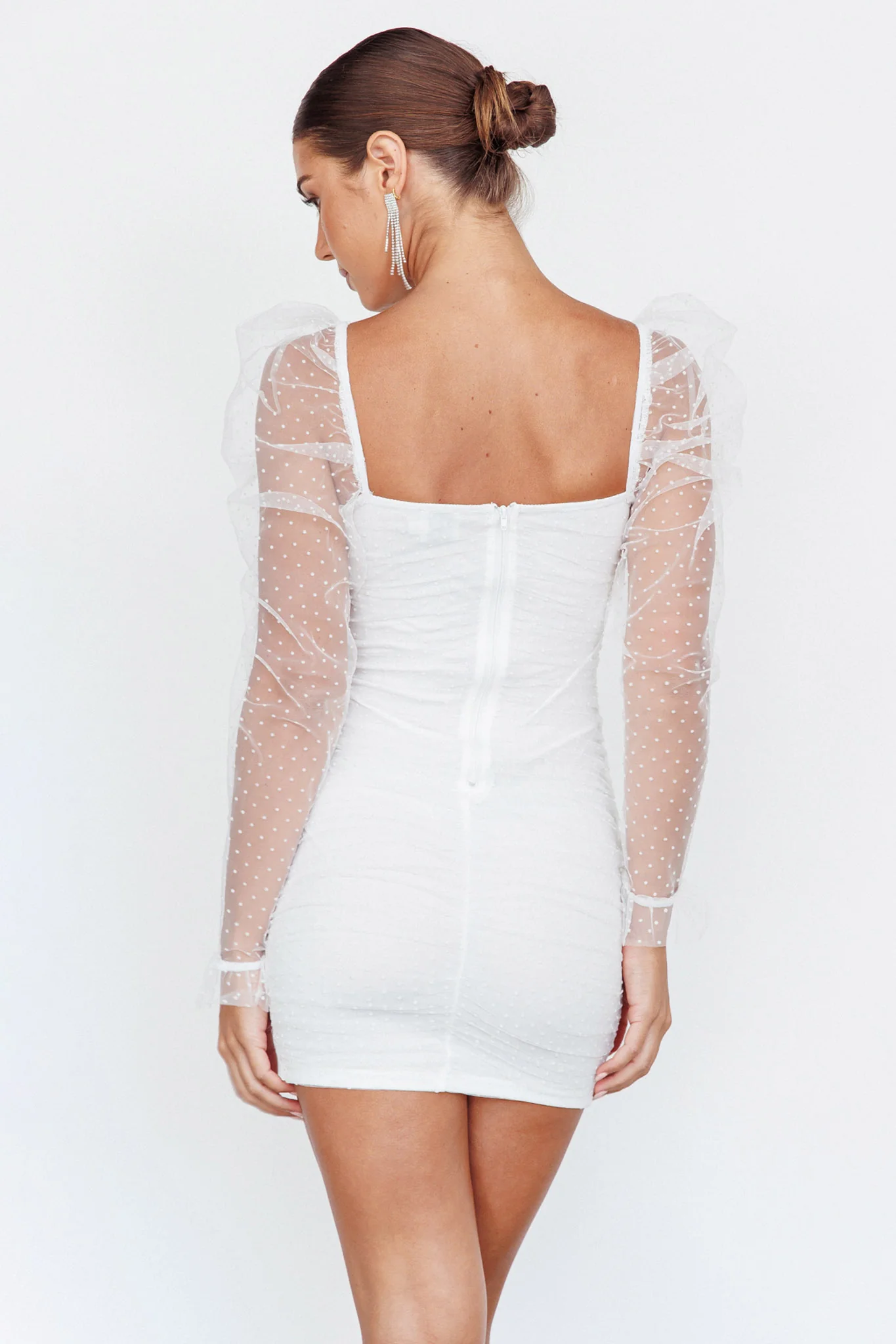 Like Lovers Hail Spot Mini Dress White - Image 2