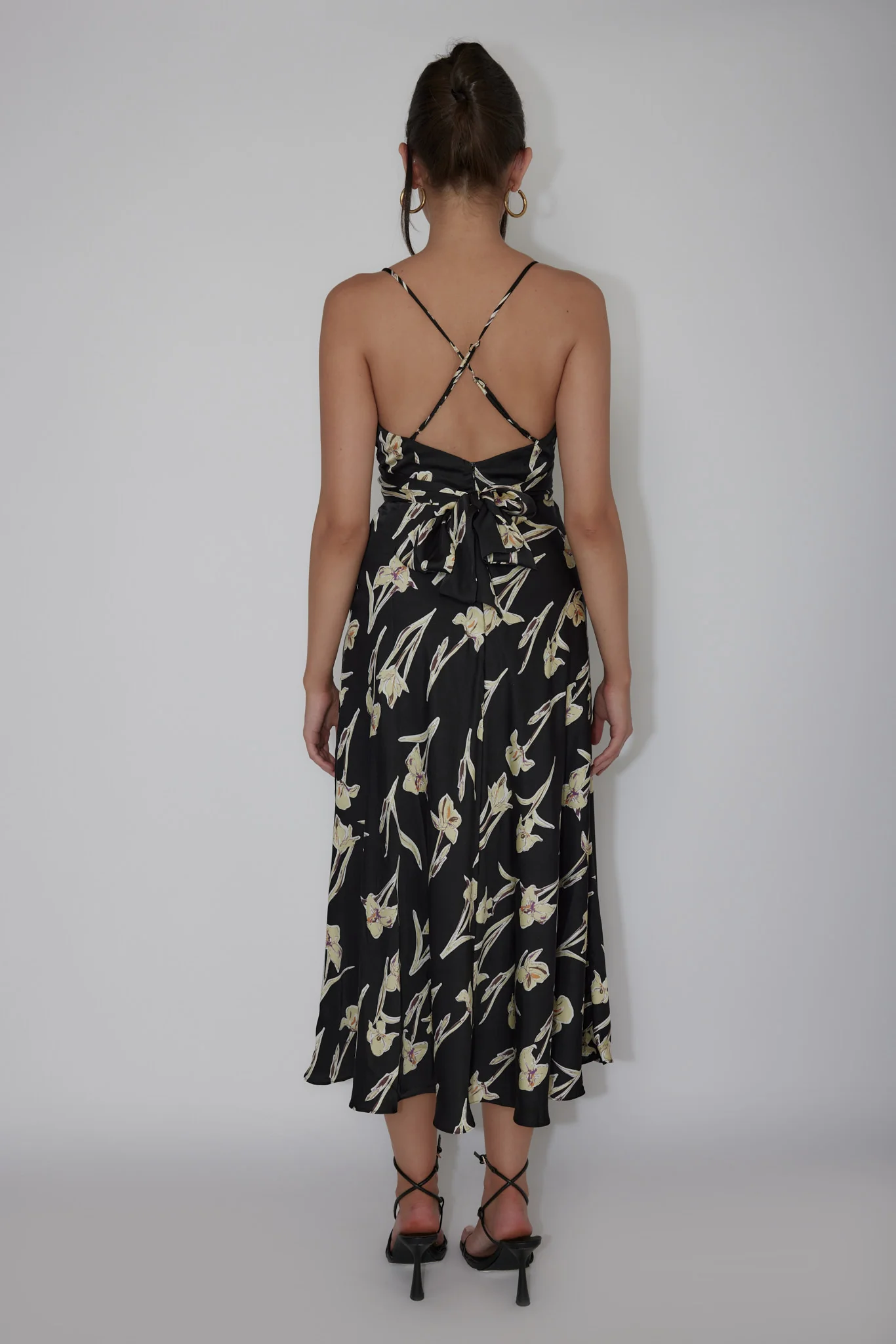 Linka Cami Strap Midi Dress Orchid Black - Image 3