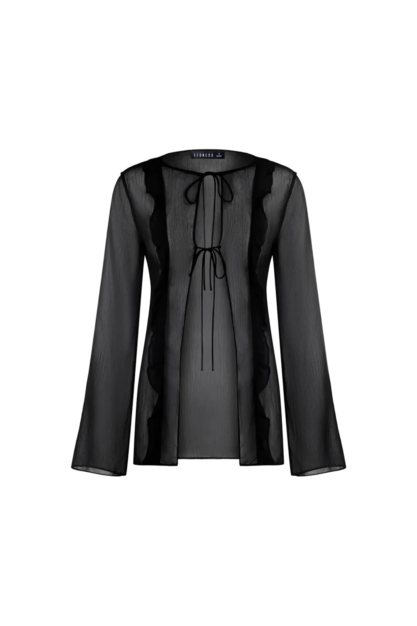 LIONESS Barely There Tie Top Onyx - Image 3