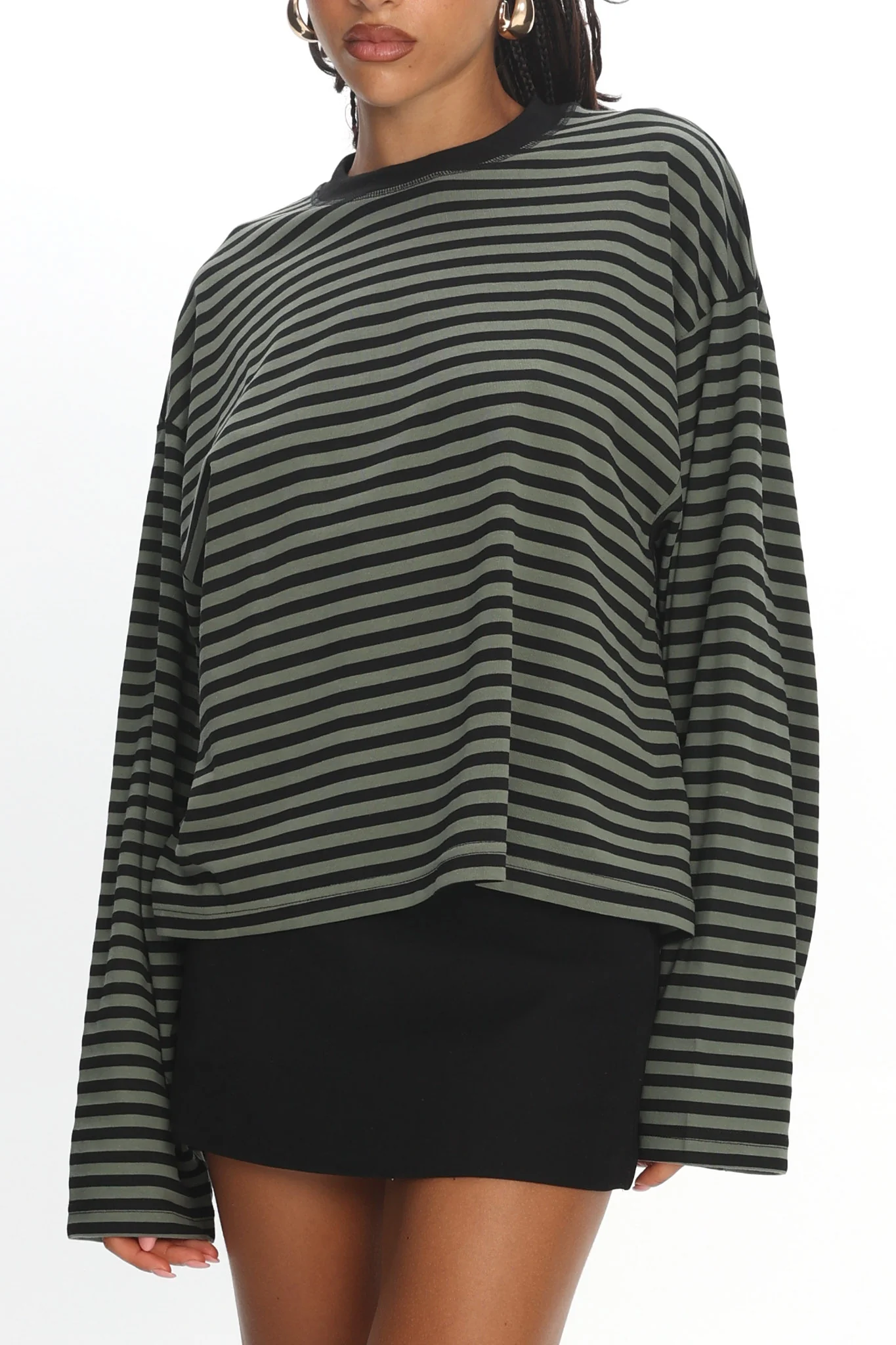 LIONESS Bloom Long Sleeve Forest Stripe - Image 4