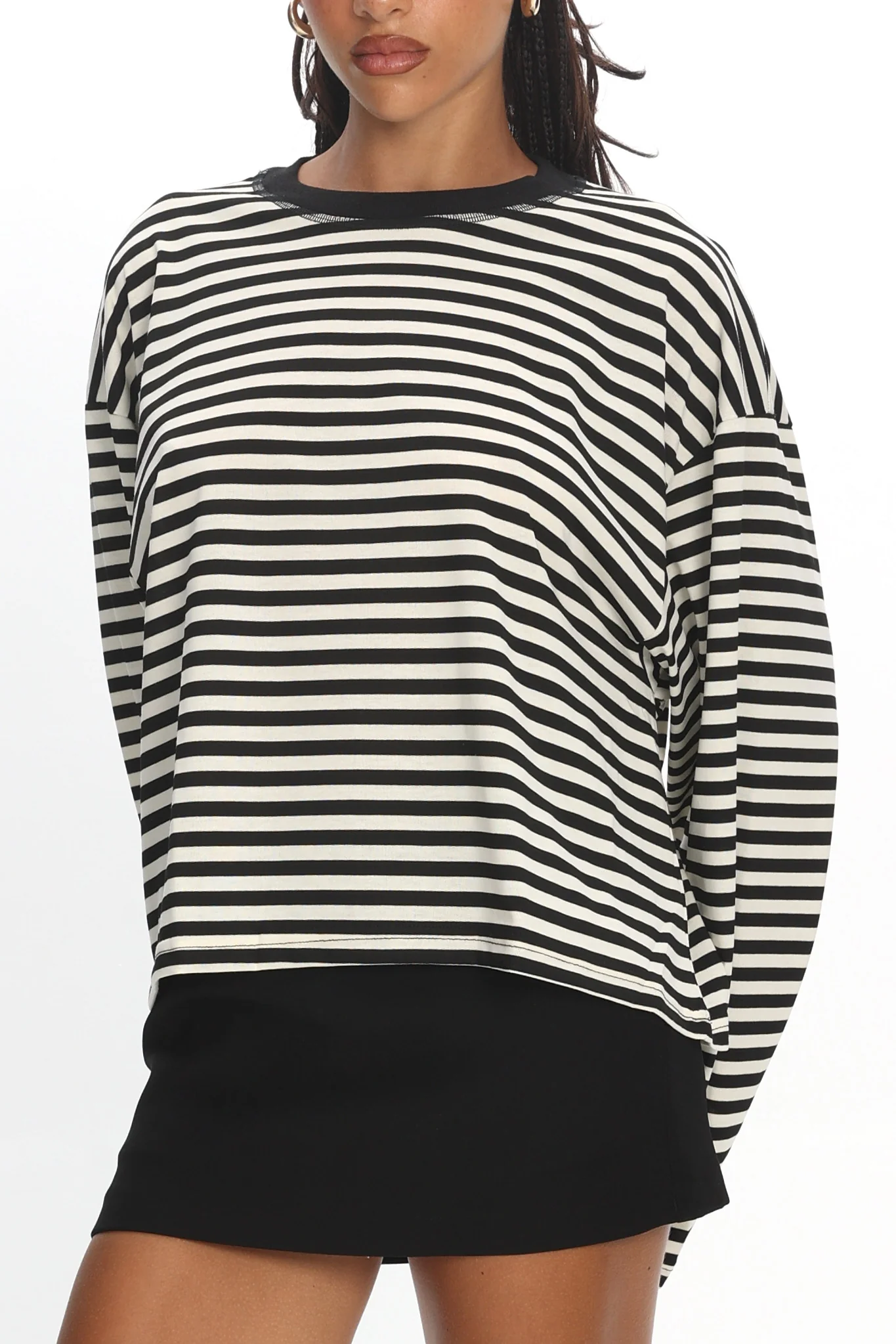 LIONESS Bloom Long Sleeve Onyx Stripe - Image 4