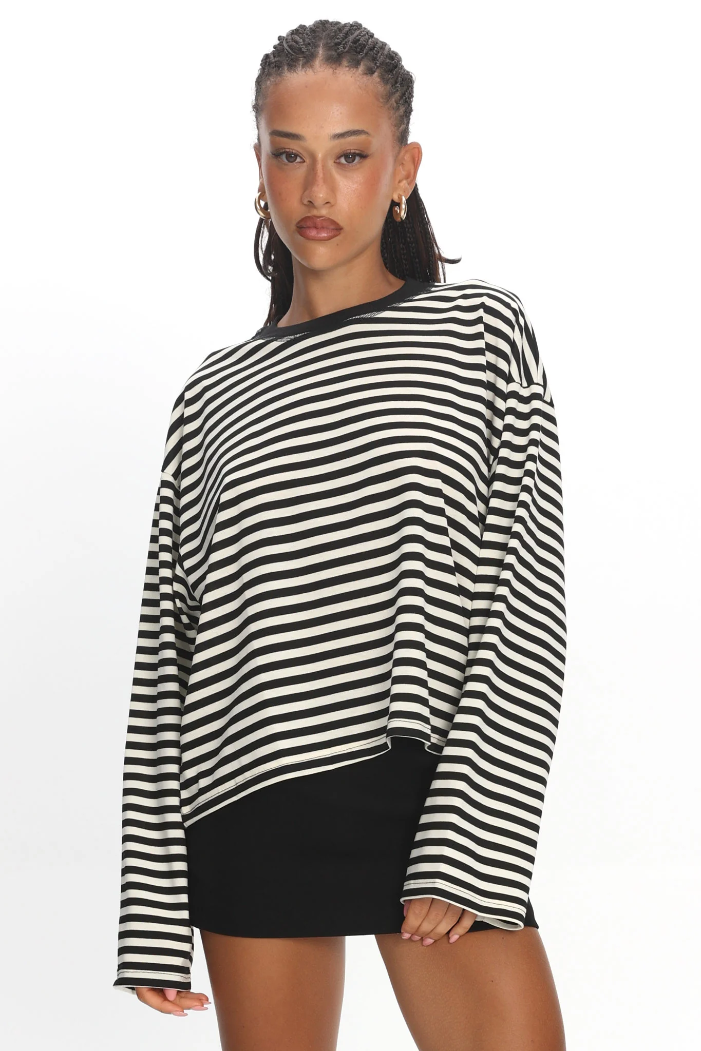 LIONESS Bloom Long Sleeve Onyx Stripe - Image 5