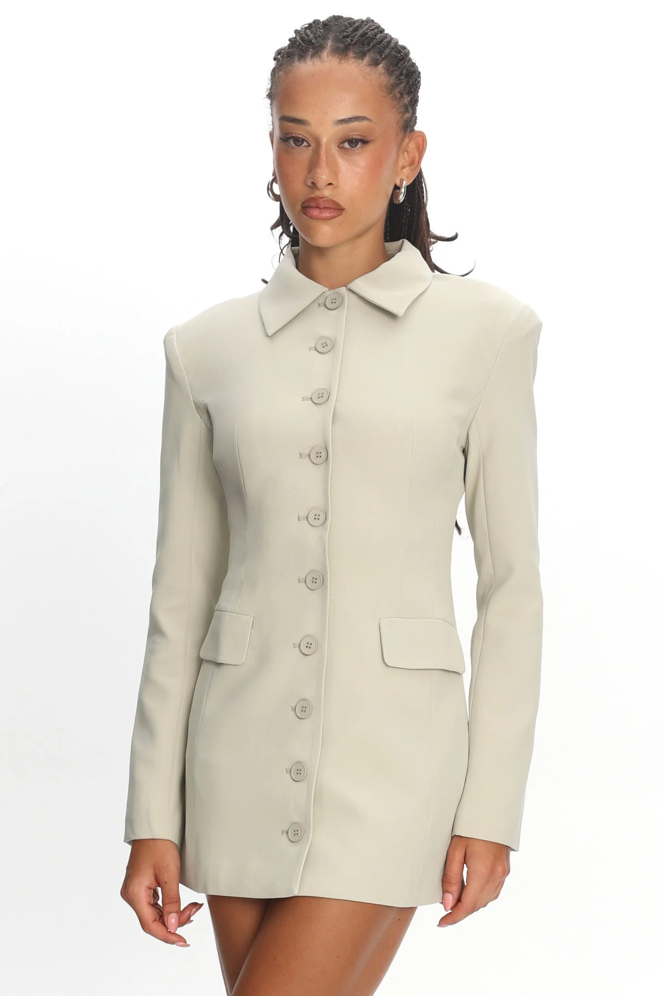 LIONESS Cheri Mini Dress Matcha - Image 5