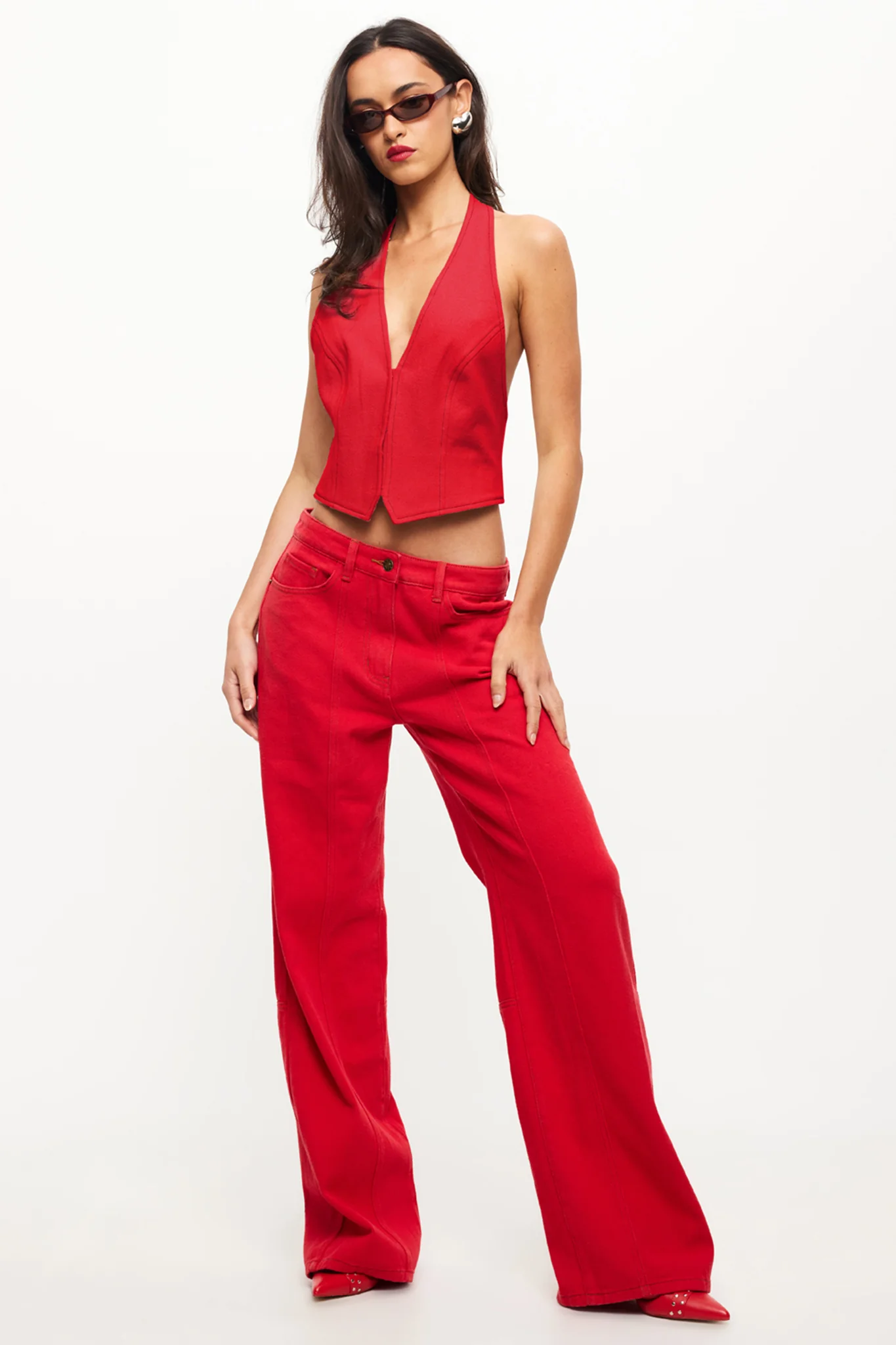LIONESS Dawson Jeans Crimson - Image 2