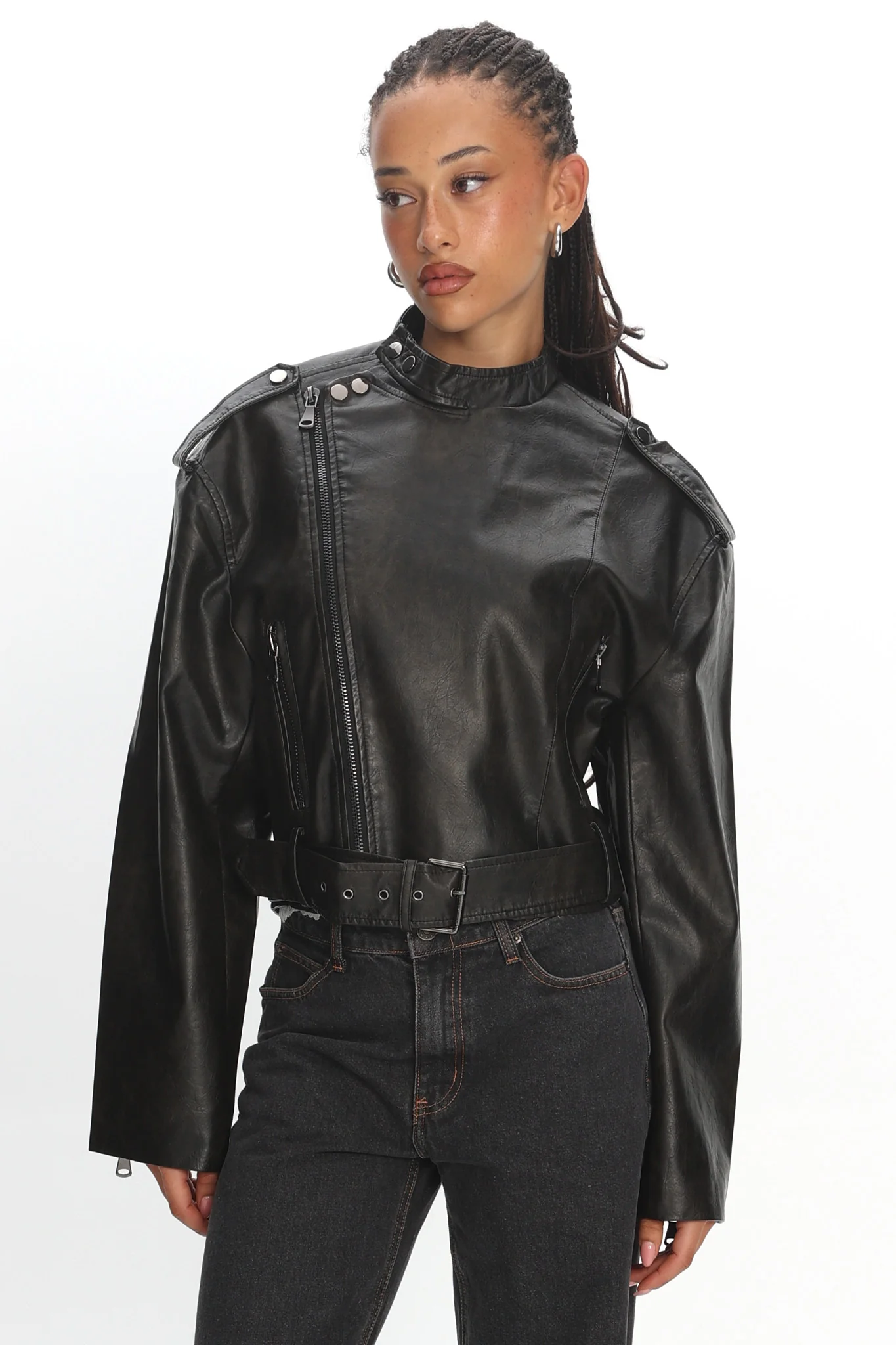 LIONESS Driftwood Bomber Jacket Onyx