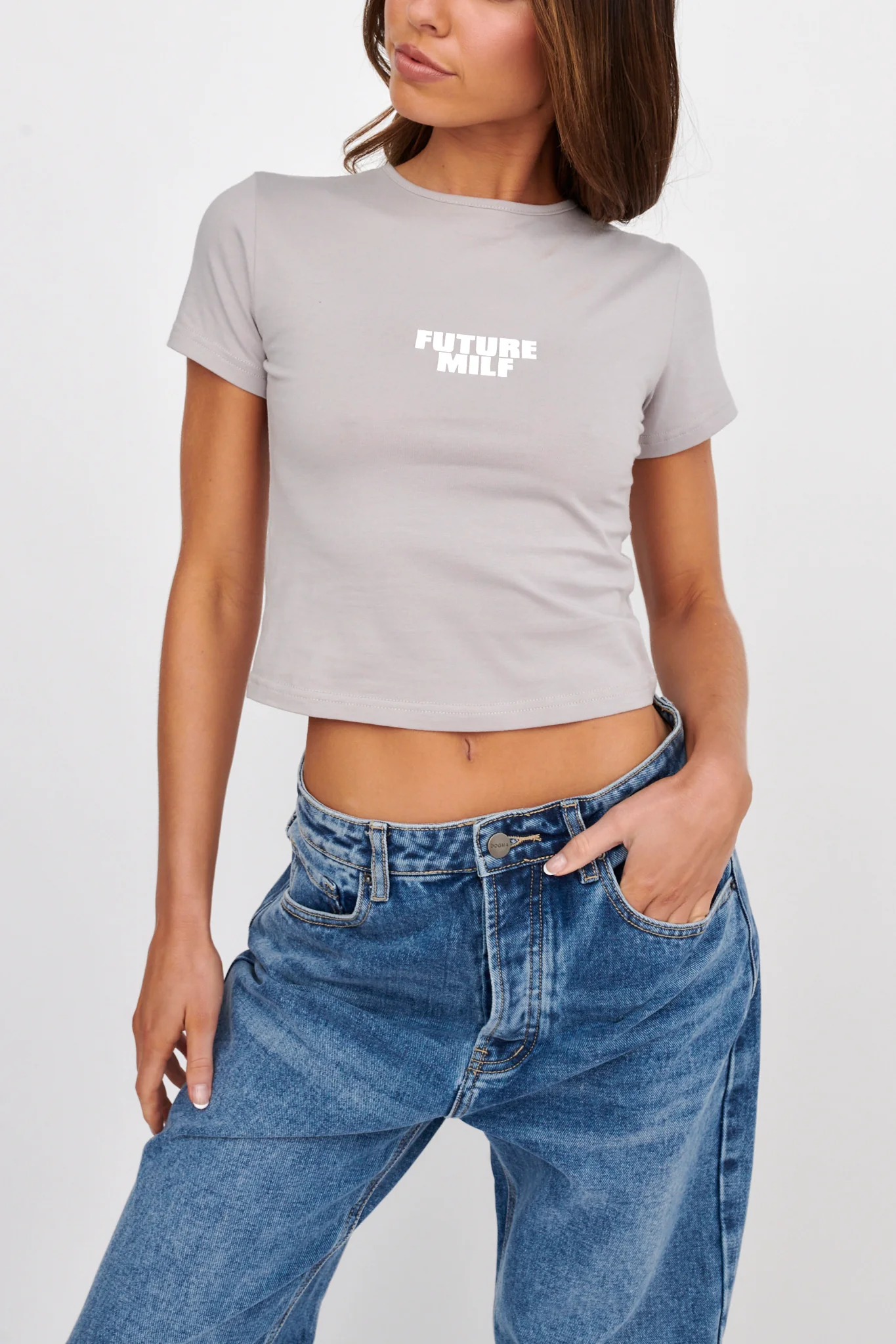 LIONESS Future Baby Tee Grey - Image 4