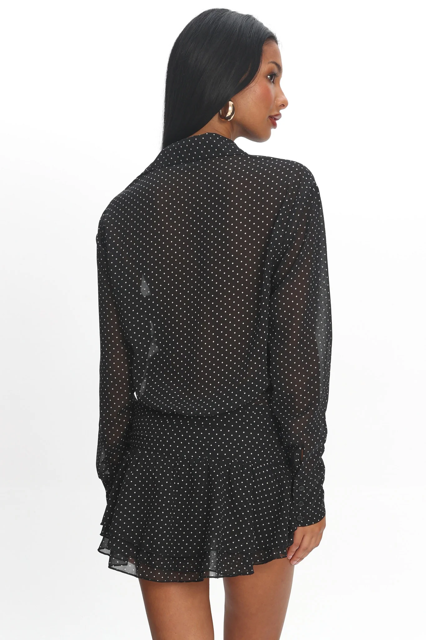 LIONESS Girls Girls Girls Mini Dress Onyx Polka - Image 3