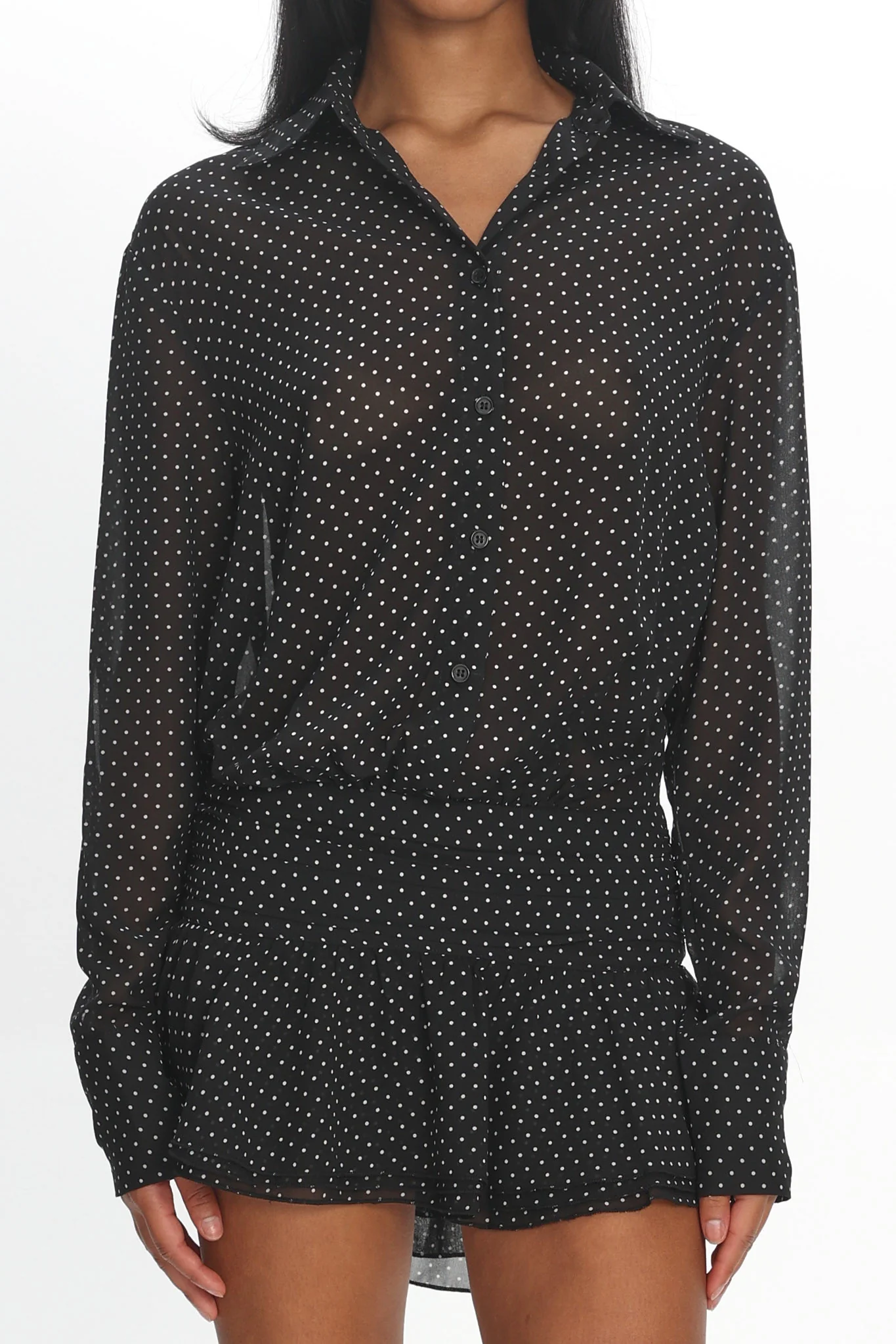 LIONESS Girls Girls Girls Mini Dress Onyx Polka - Image 4