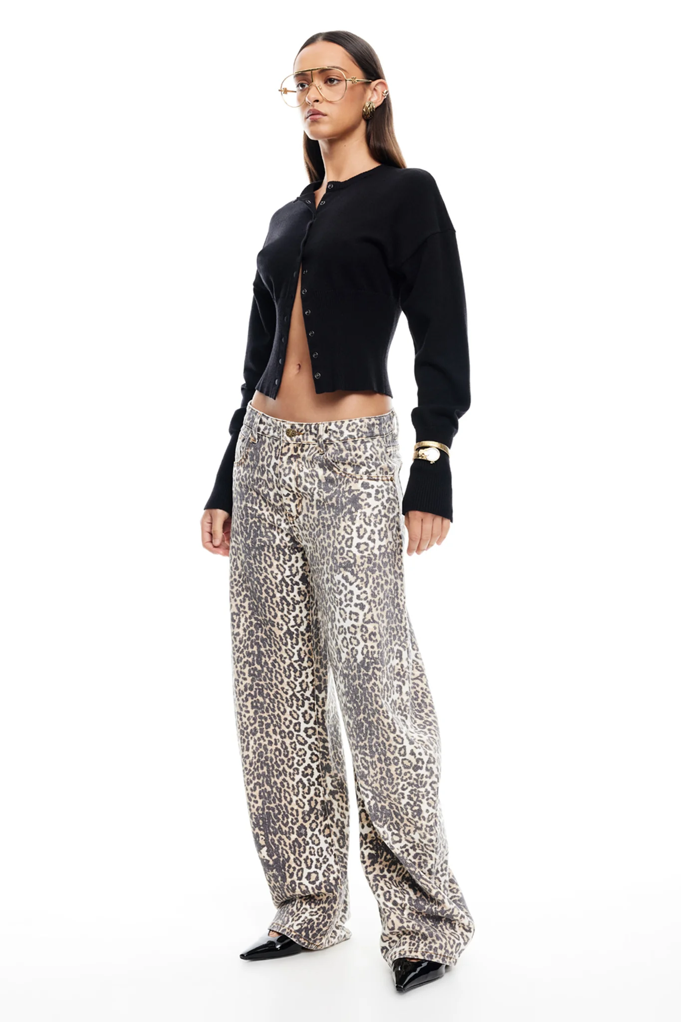 LIONESS Horseshoe Jeans Leopard Fade - Image 2