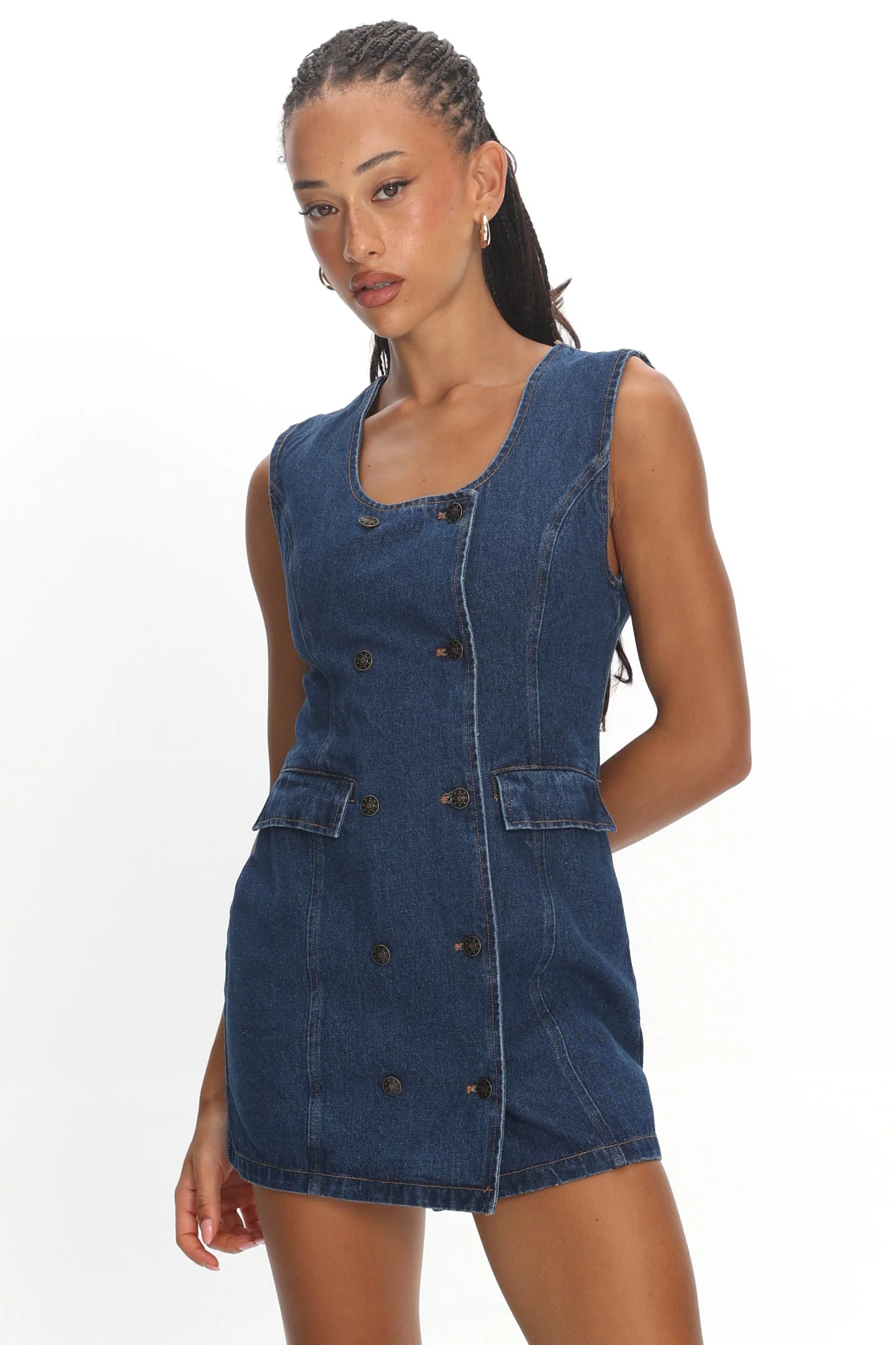 LIONESS L'Esprit Mini Dress Indigo - Image 5