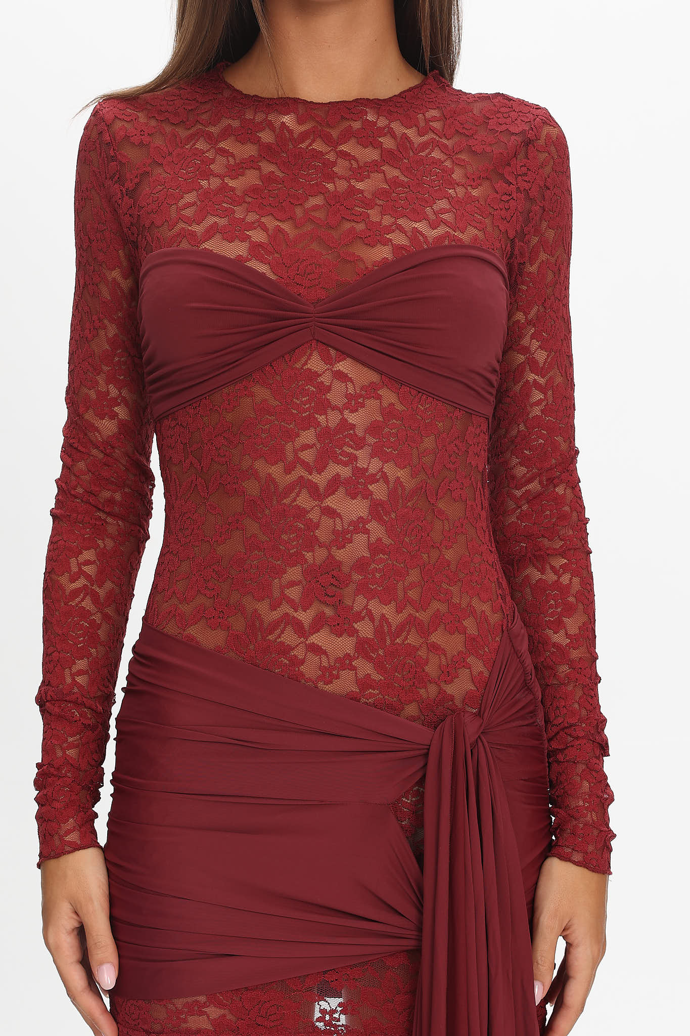 LIONESS Midnight Mini Dress Garnet - Image 4