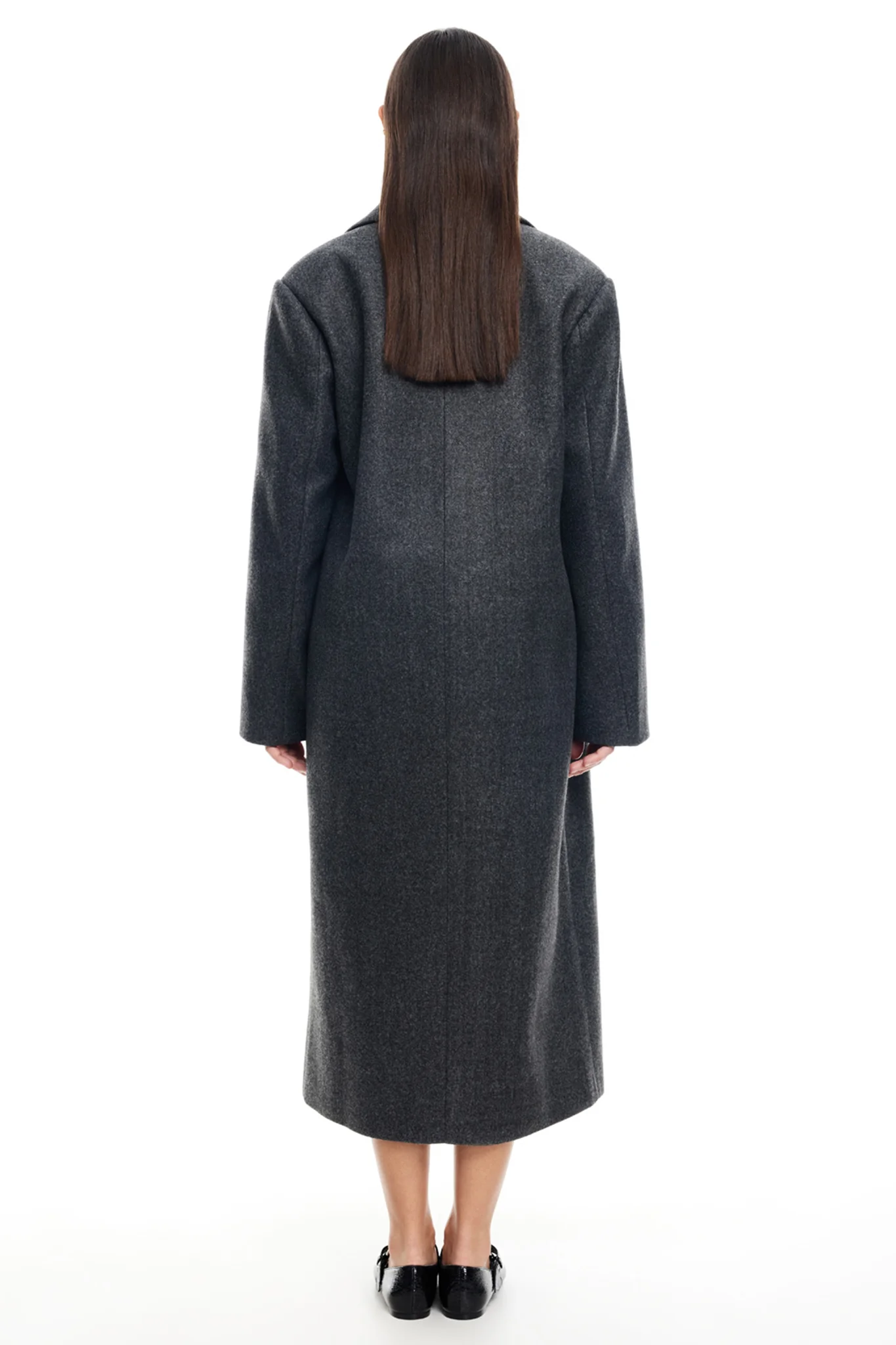 LIONESS Olsen Coat Grey Marle - Image 2