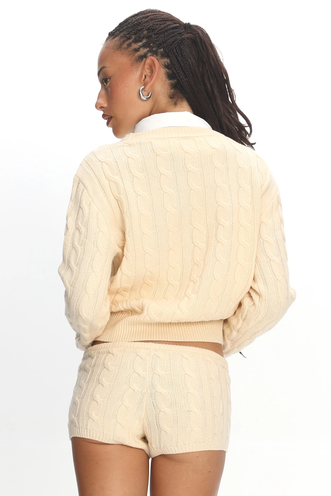LIONESS Reborn Mini Shorts Cream - Image 3