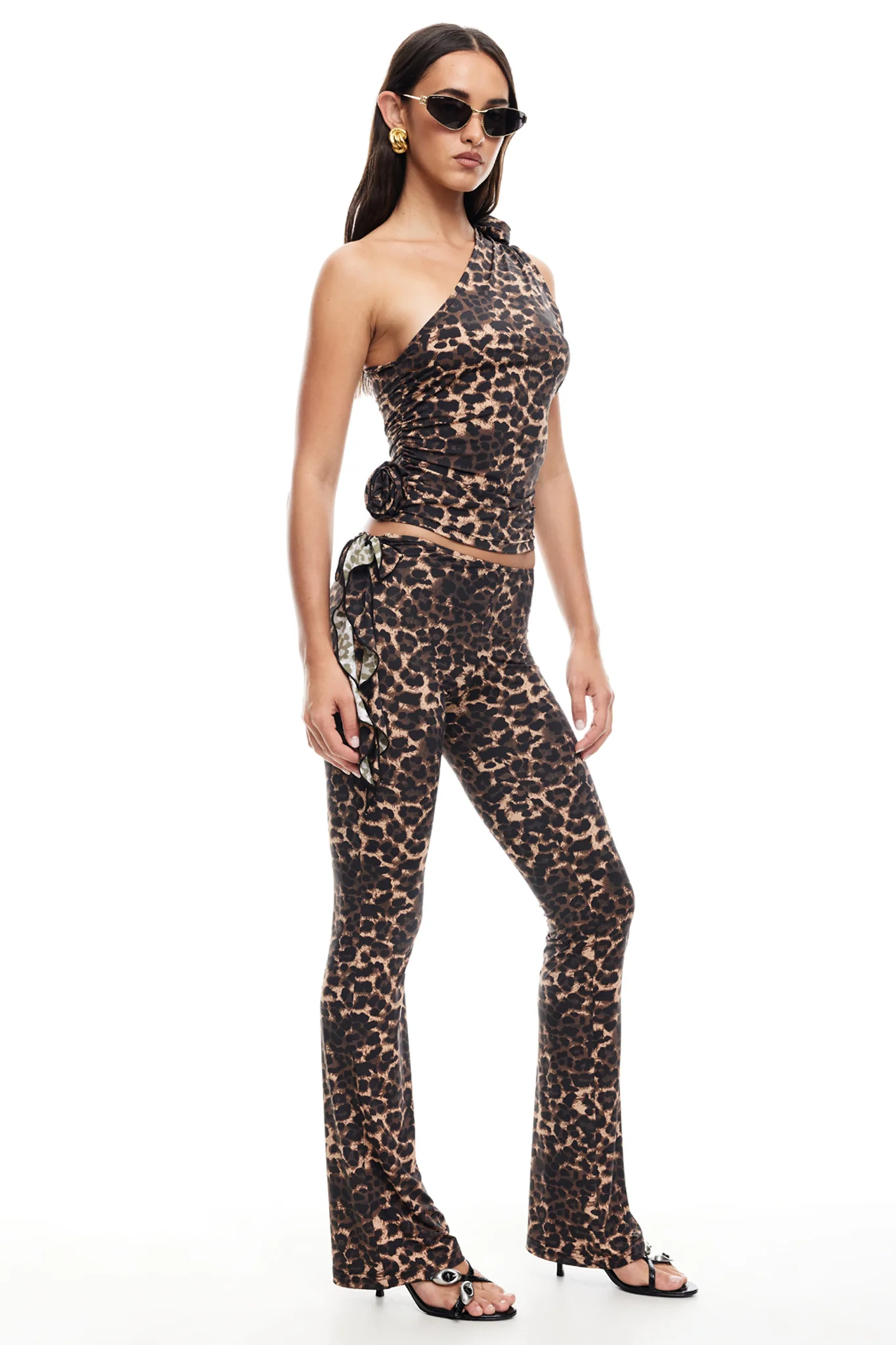 LIONESS Rendezvous One Shoulder Top Leopard - Image 5