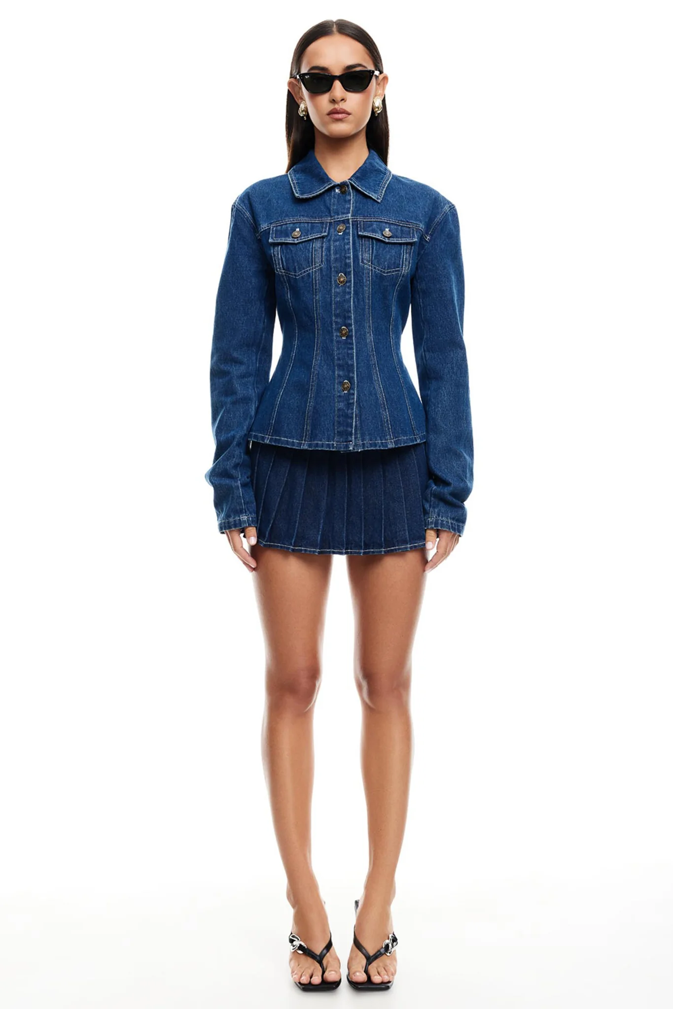LIONESS Rider Denim Jacket Blue - Image 3