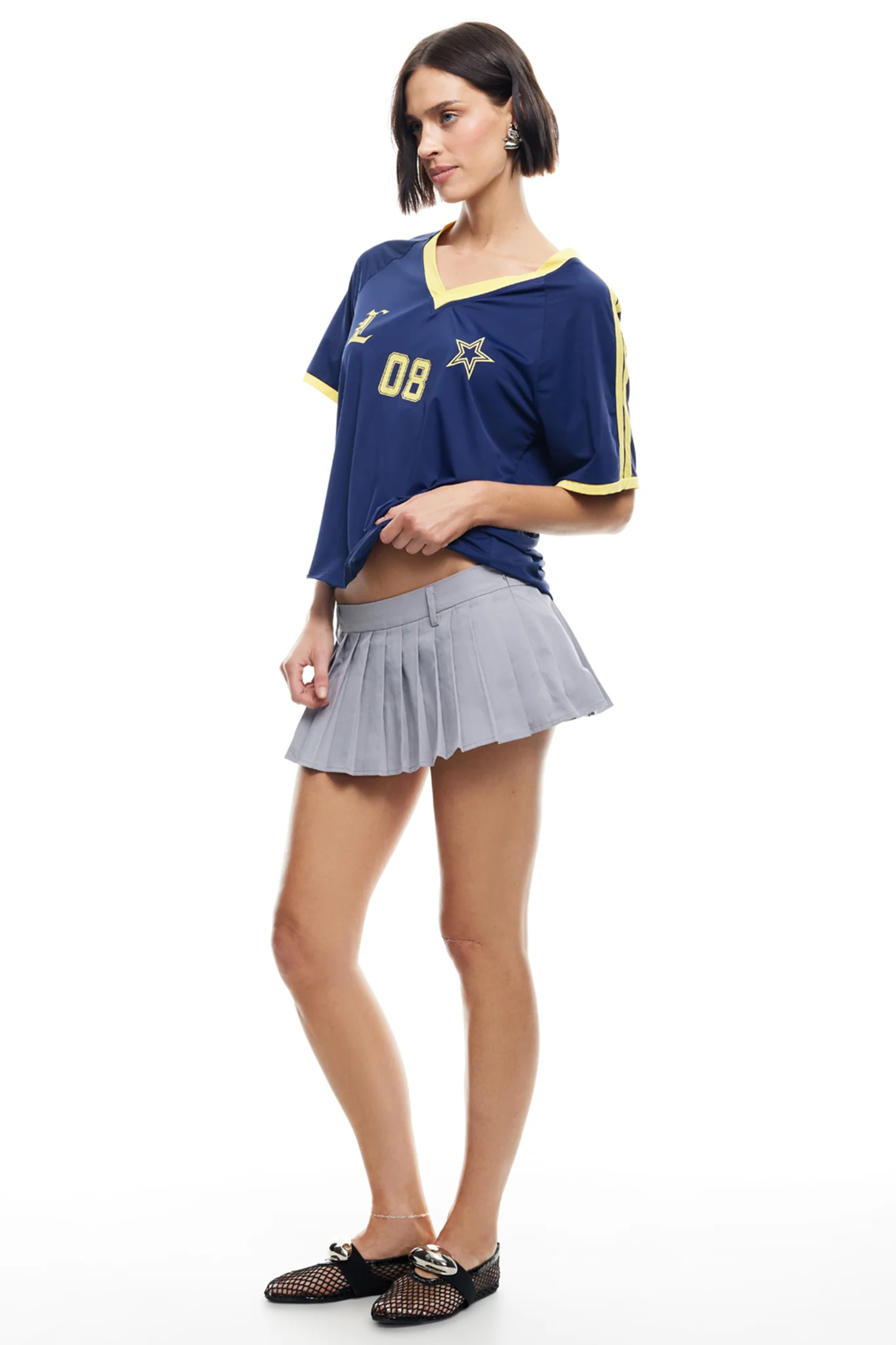 LIONESS Rider Mini Skirt Slate - Image 4