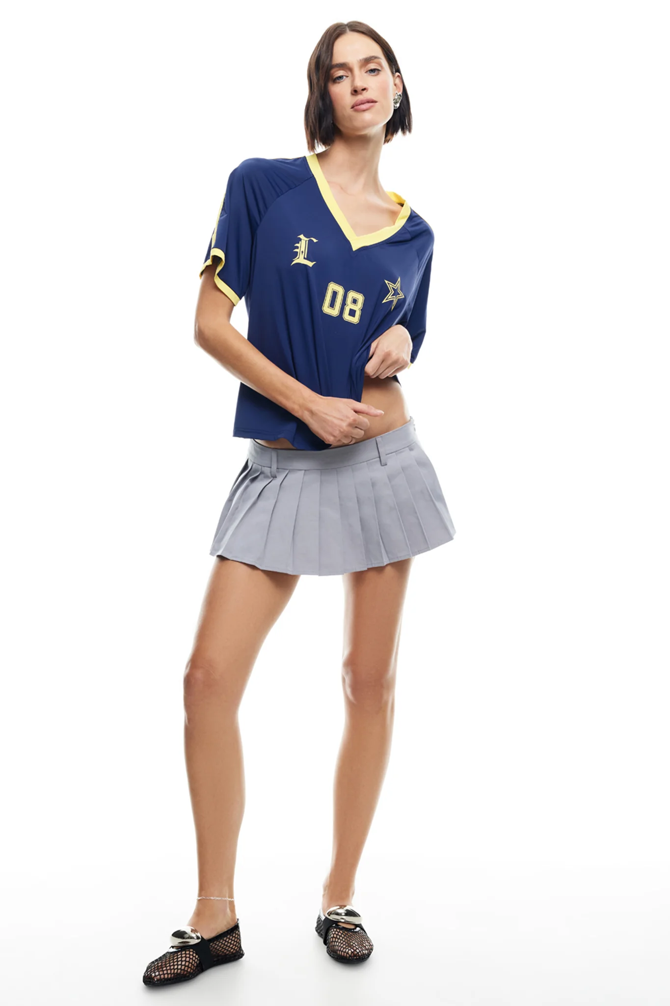 LIONESS Rider Mini Skirt Slate - Image 5